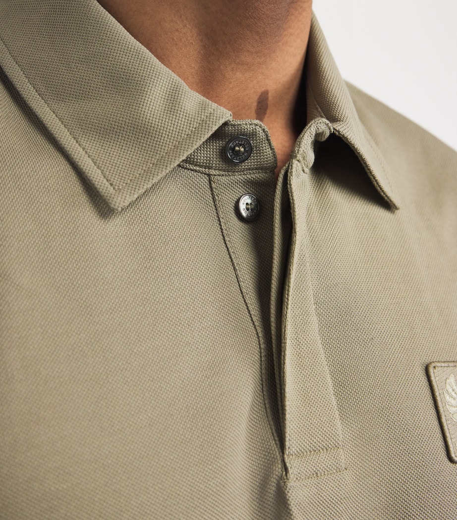 Belstaff Mens Supima Cotton Piqué Curator Polo Shirt Fatigue Greenftggn Image 3