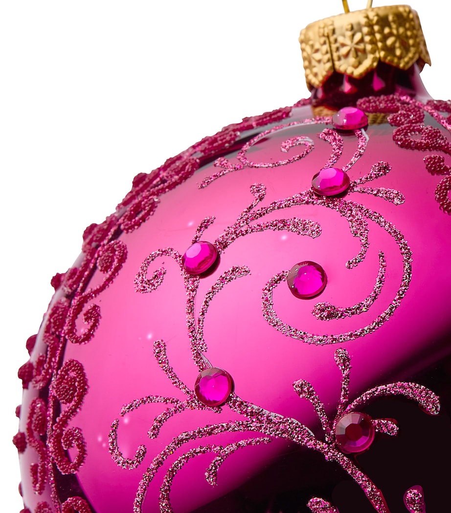 Glass Embellished Bauble VIOLET Image 2