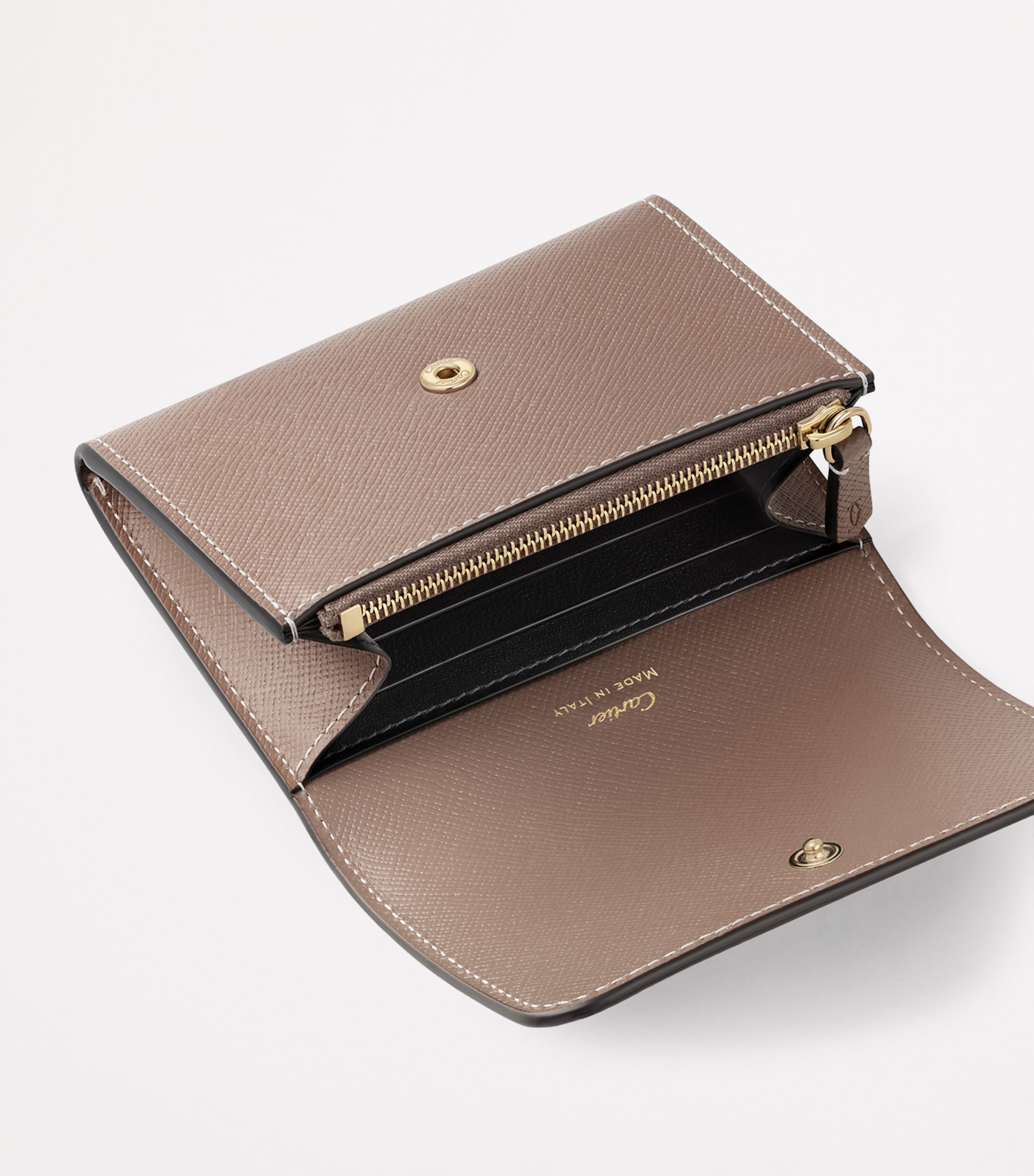 Leather C de Cartier Mini Wallet BEIGE Image 2