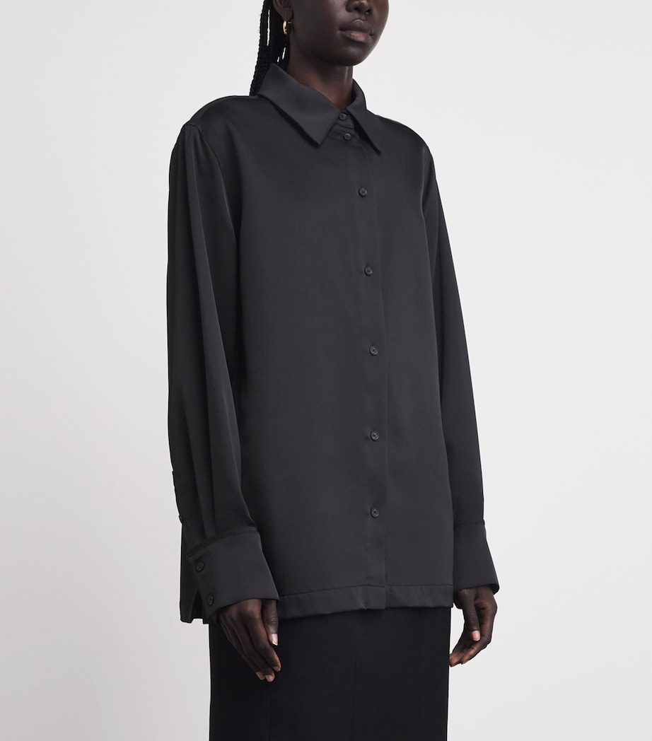 CAMILLA AND MARC Womens Satin Ground Shirt Dblk Black Image 4