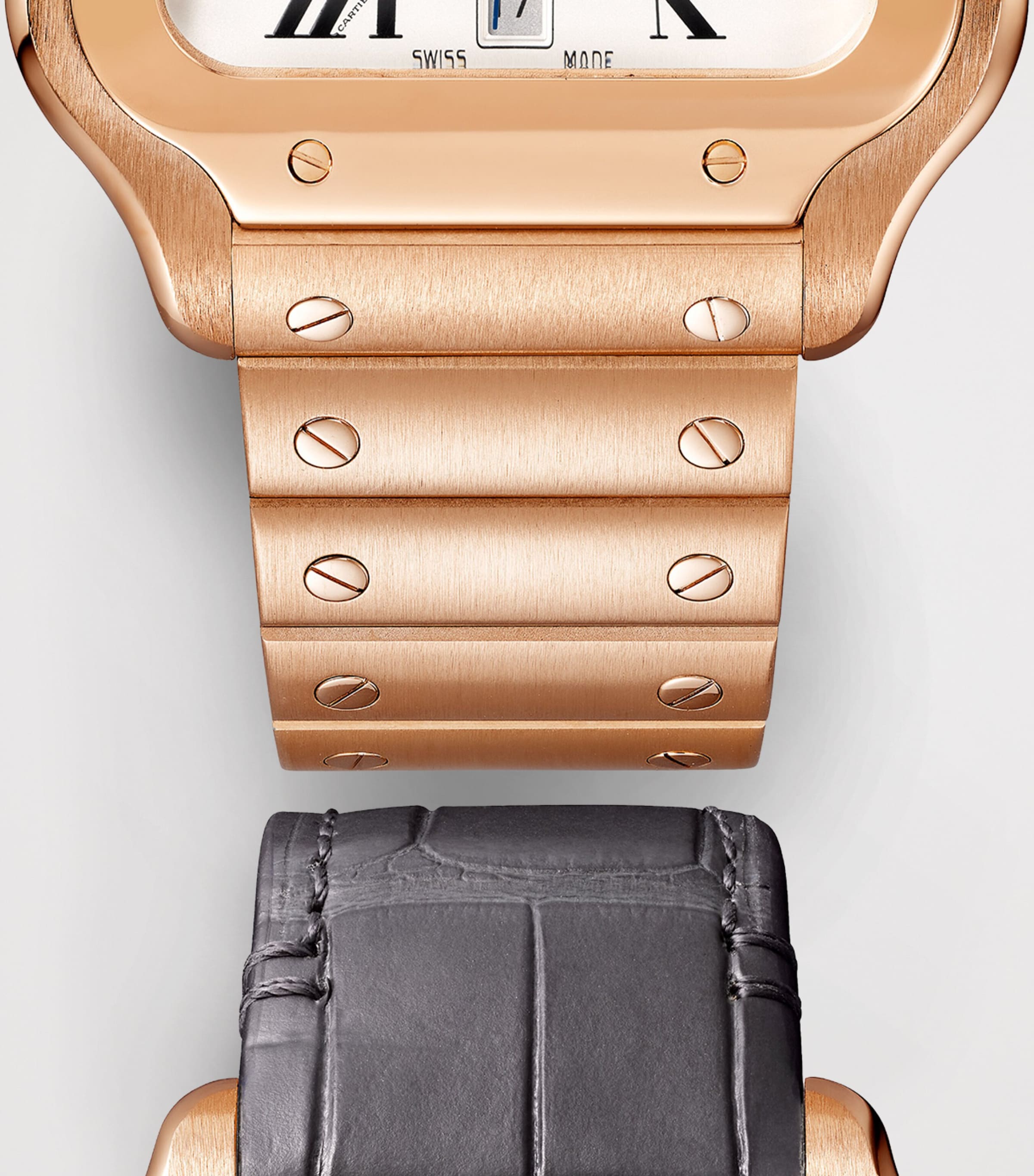 Large Rose Gold Santos de Cartier Watch 40mm ROSE GOLD Image 4