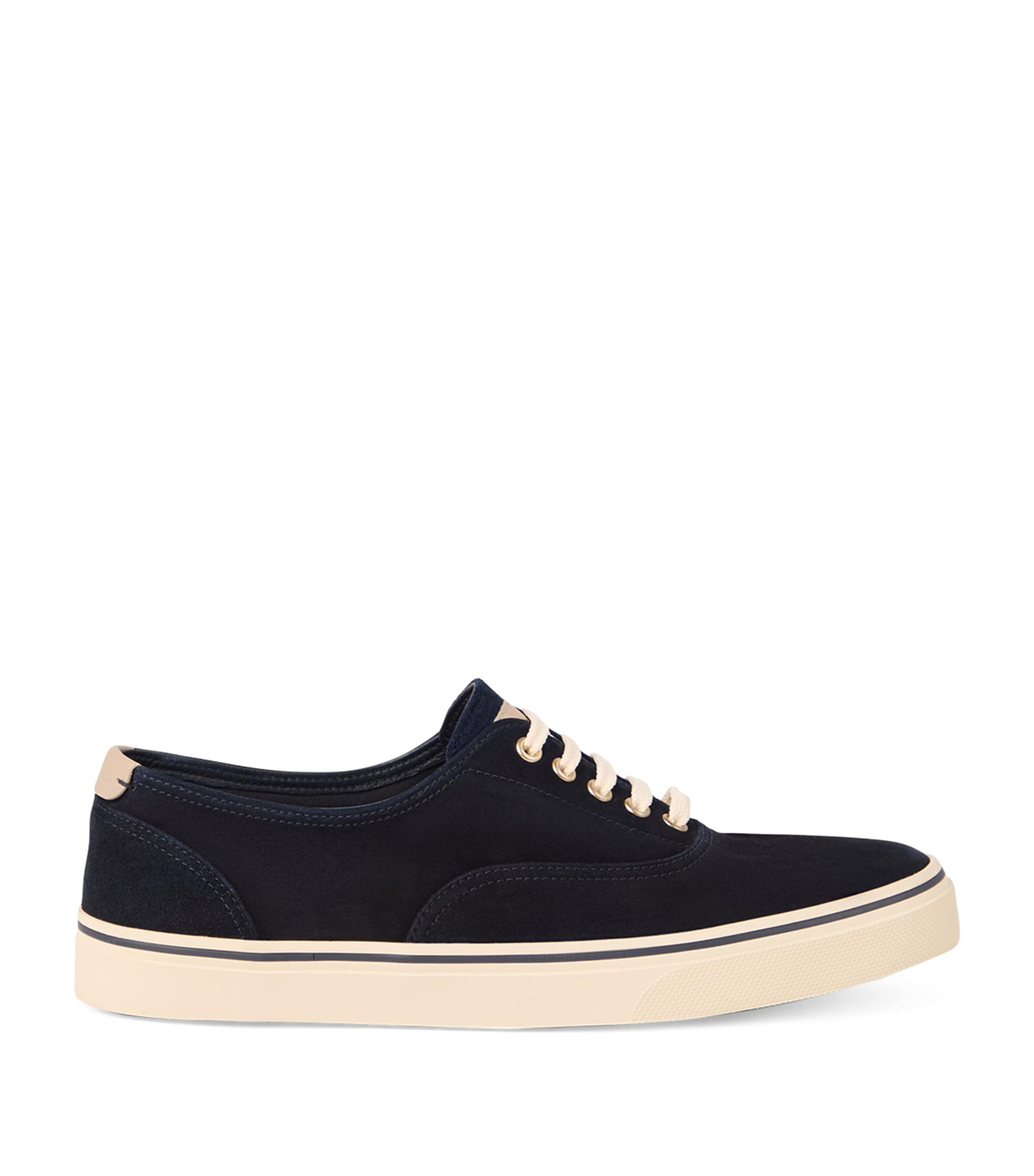 Brunello Cucinelli Suede Sneakers In Gold
