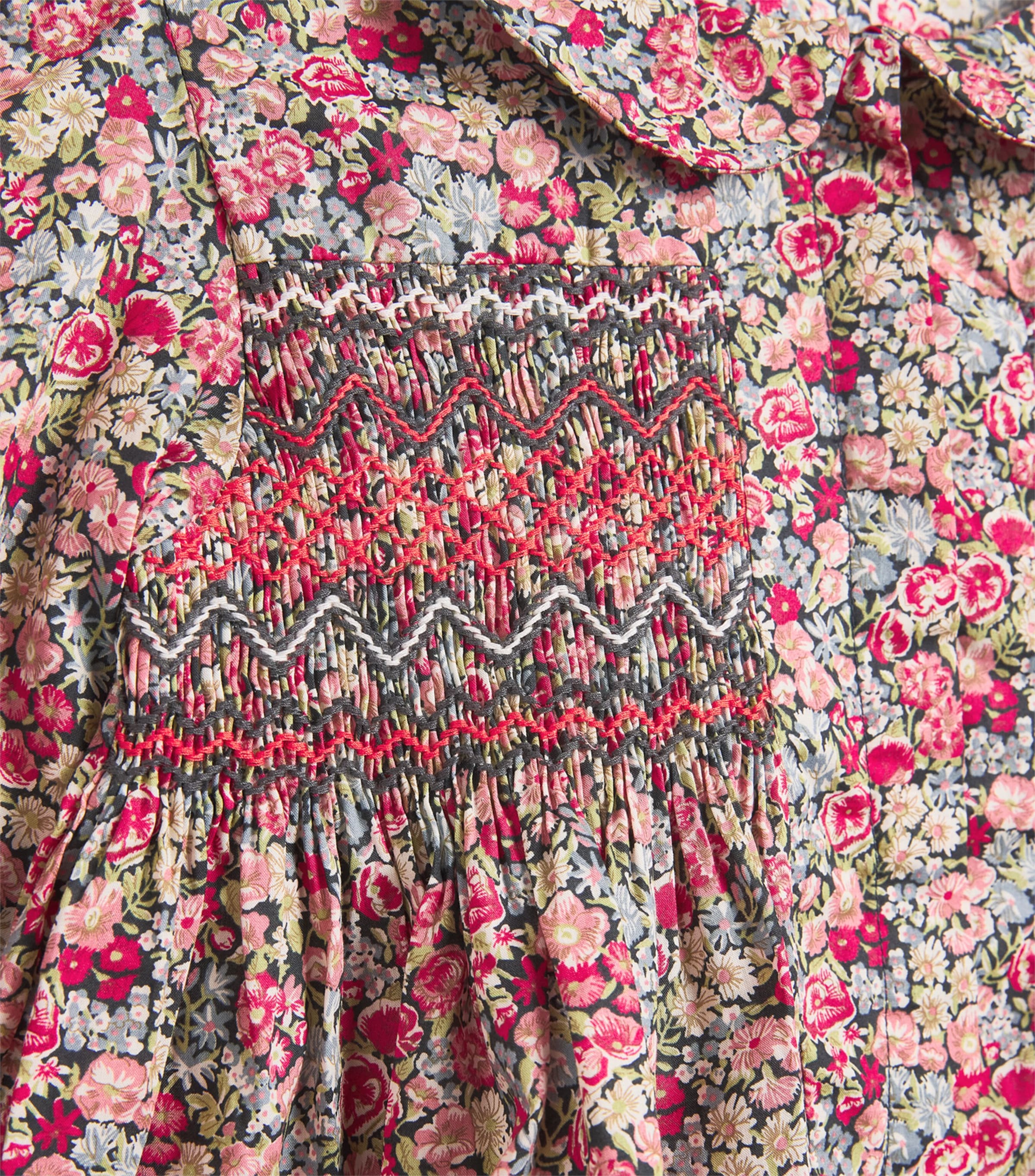 Cotton Liberty Print Blouse (2-12 Years) 24 GRIS FONCÉ Image 3