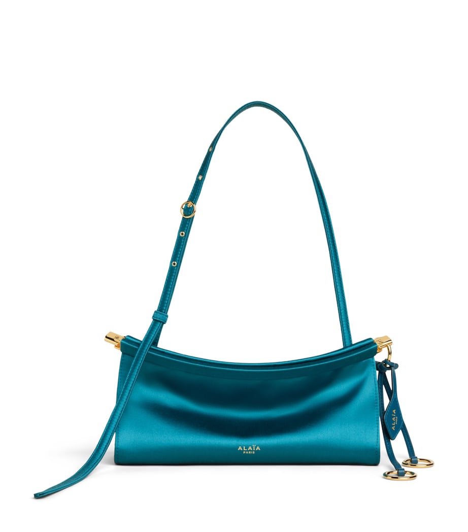 Alaïa Small Satin Le Click East West Shoulder Bag Emeraude Image 1