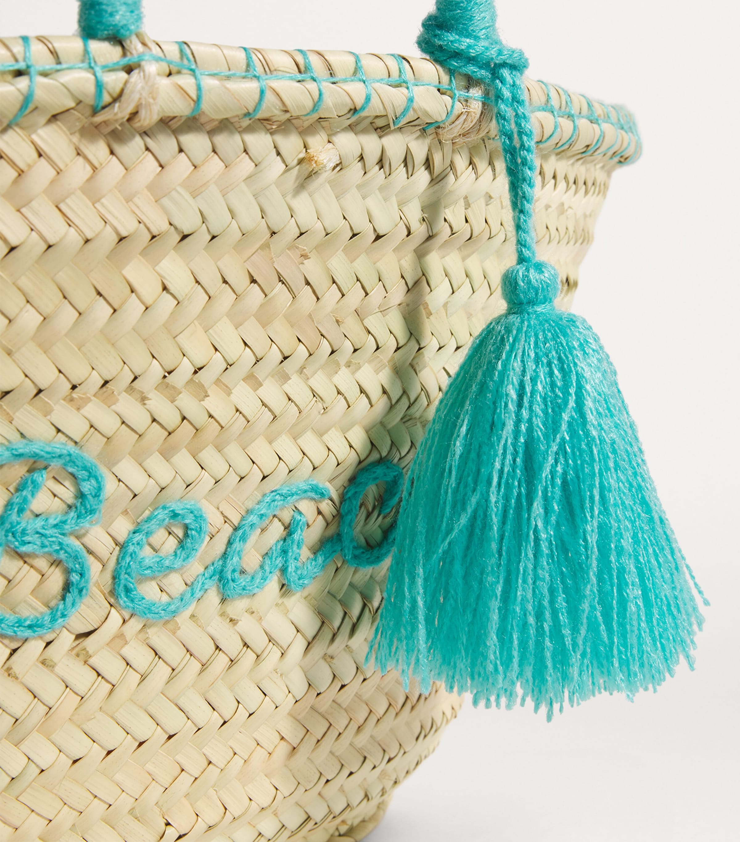 Beach Basket Bag TURQUOISE Image 4