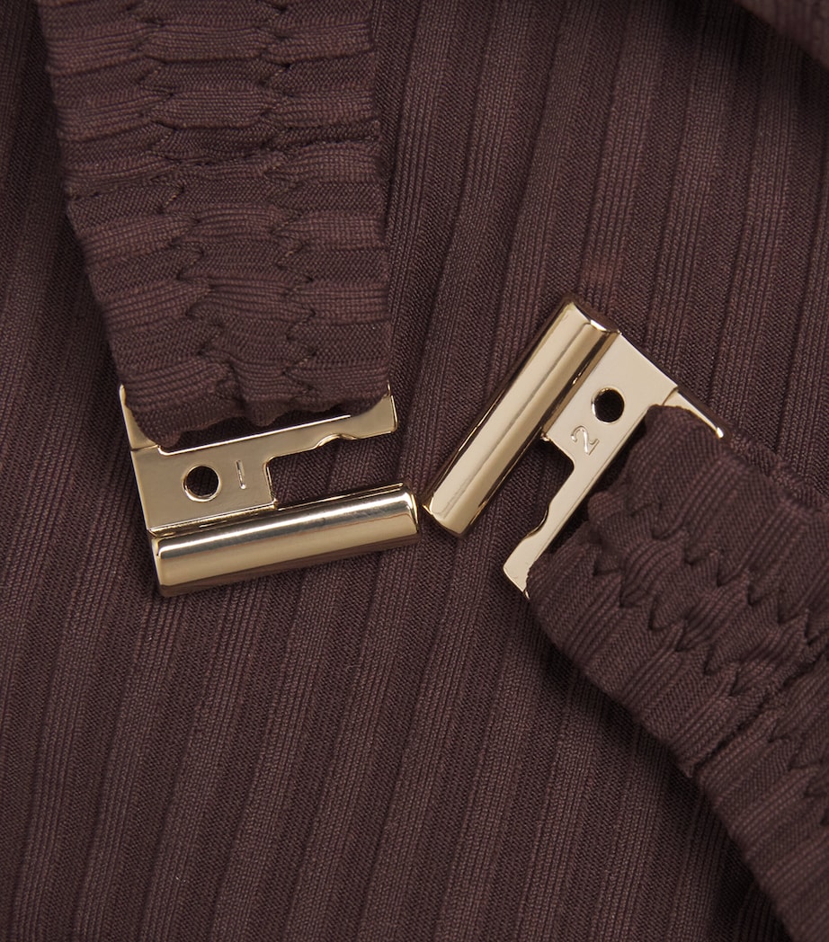 Ribbed Montenegro Triangle Bikini Top BROWN RIBBED1287 Image 4