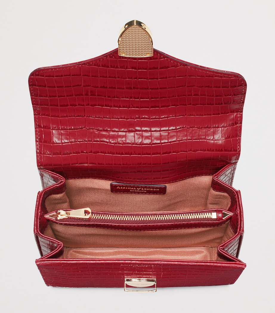 Aspinal Of London Midi Leather Mayfair Top-Handle Bag Cherry Image 5