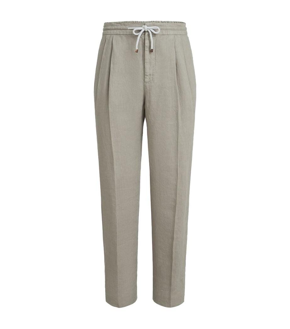 Brunello Cucinelli Mens Linen Gabardine Trousers Image 1