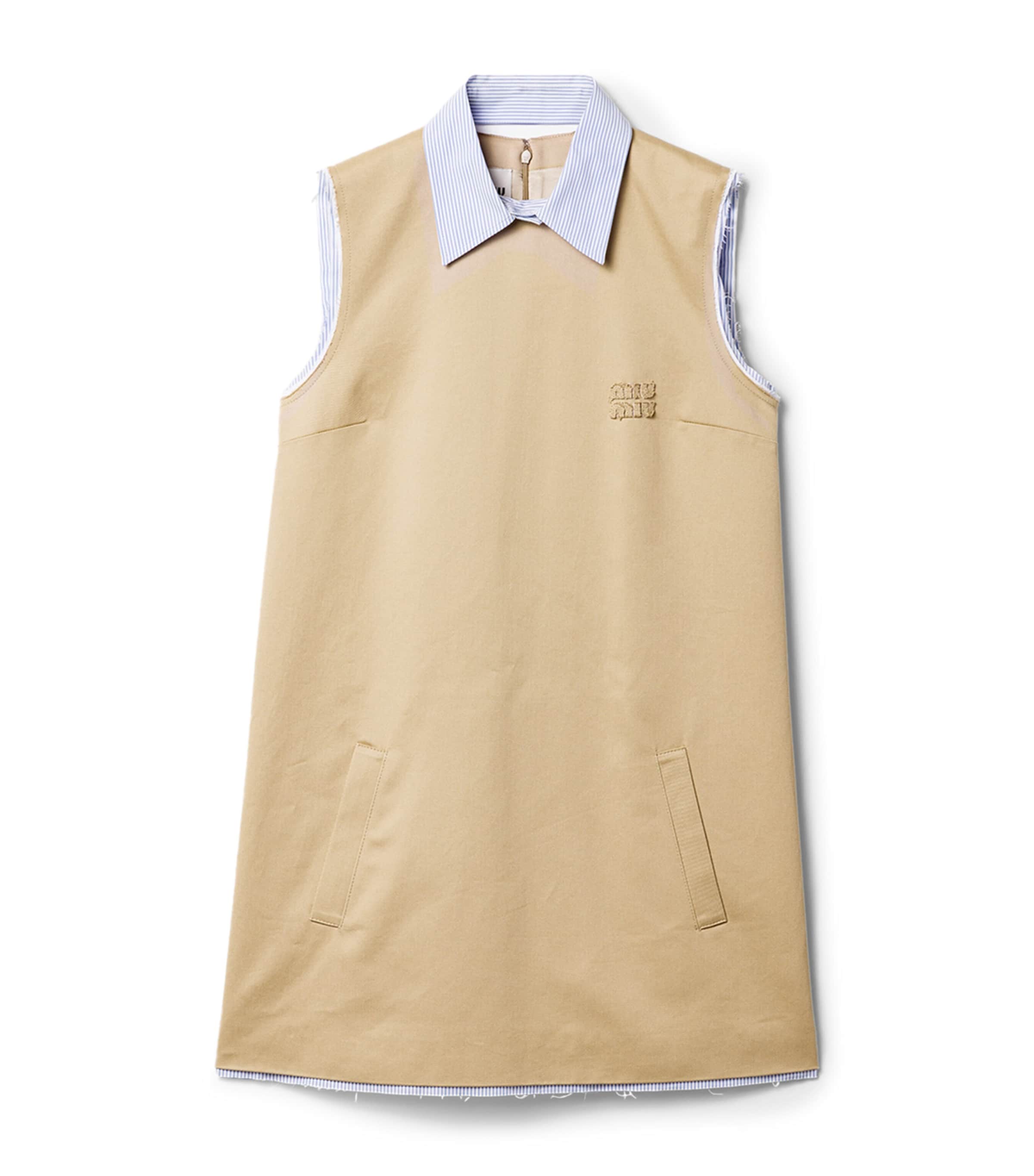 Miu Miu Womens Cotton Chino Mini Dress Image 1