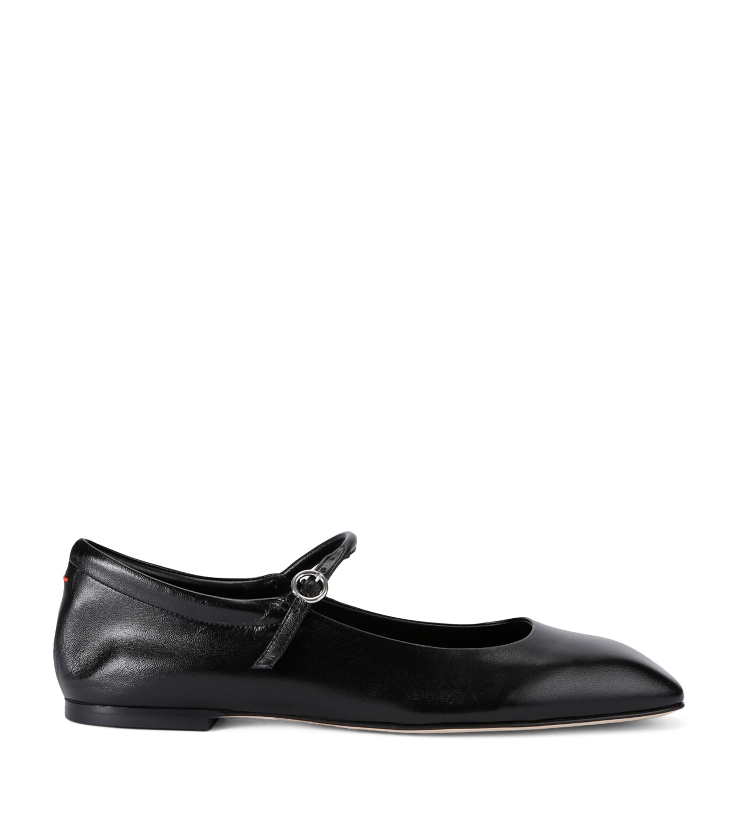 aeyde Leather Uma Mary Jane Flats Black Image 1