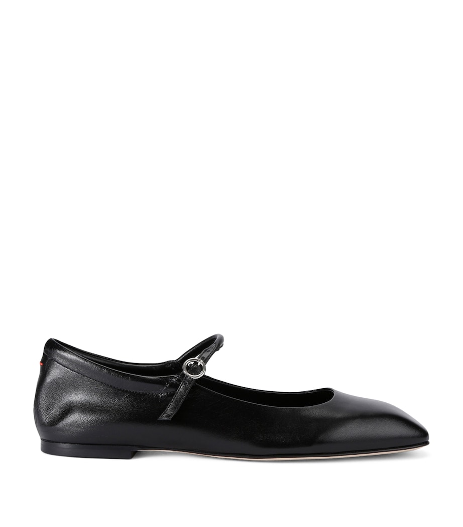 Leather Uma Mary Jane Flats BLACK Image 1