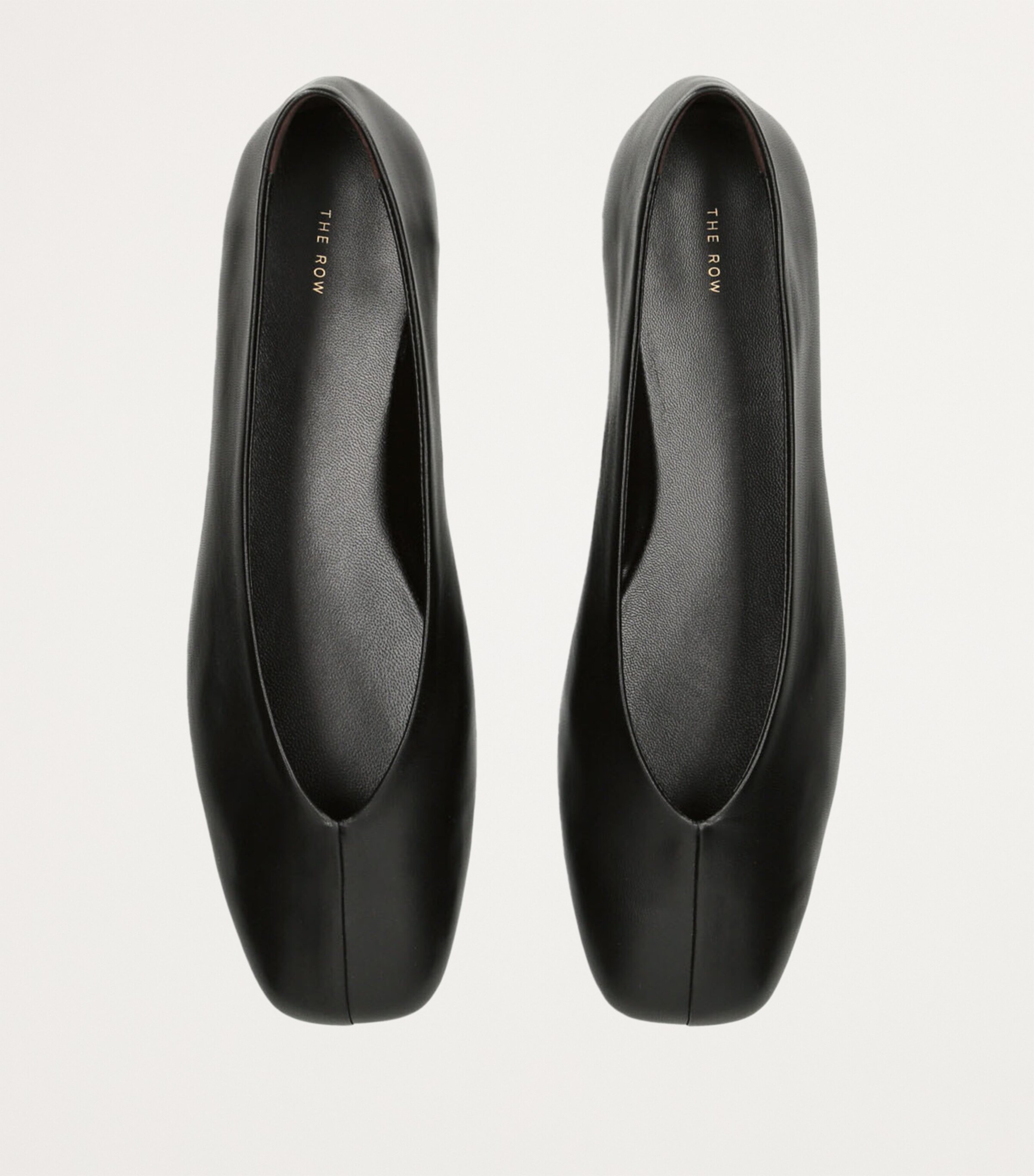 The Row Black Eva Two Nappa Leather Ballet Flats Harrods HK