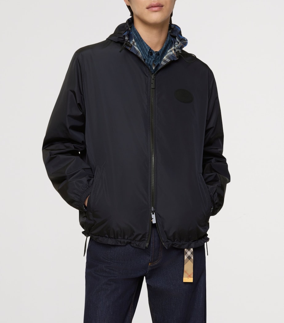 Reversible Check Hooded Jacket PILOT BLUE IP CHECK Image 3