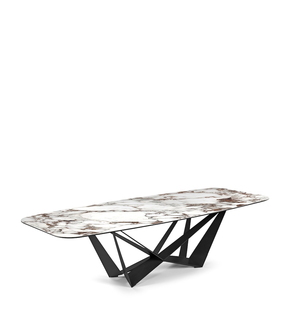 Steel and Ceramic Skorpio Keramik Dining Table NEUTRAL Image 2