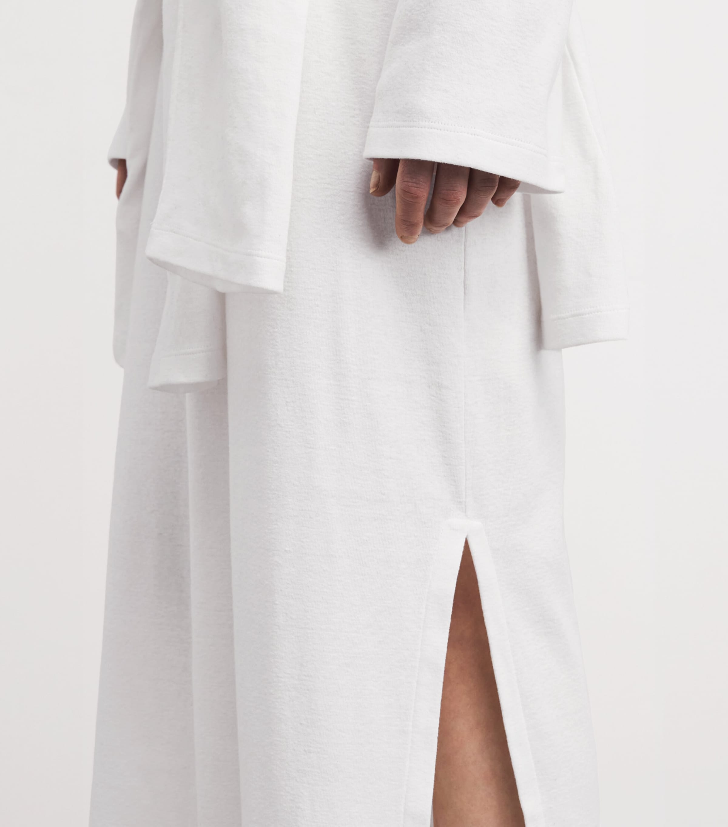 The Row Womens Latoya Cotton Midi Dress White Image 4
