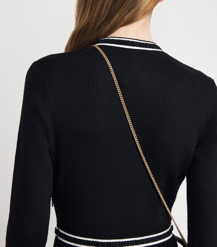 Knitted Midi Dress BLACK Image 4