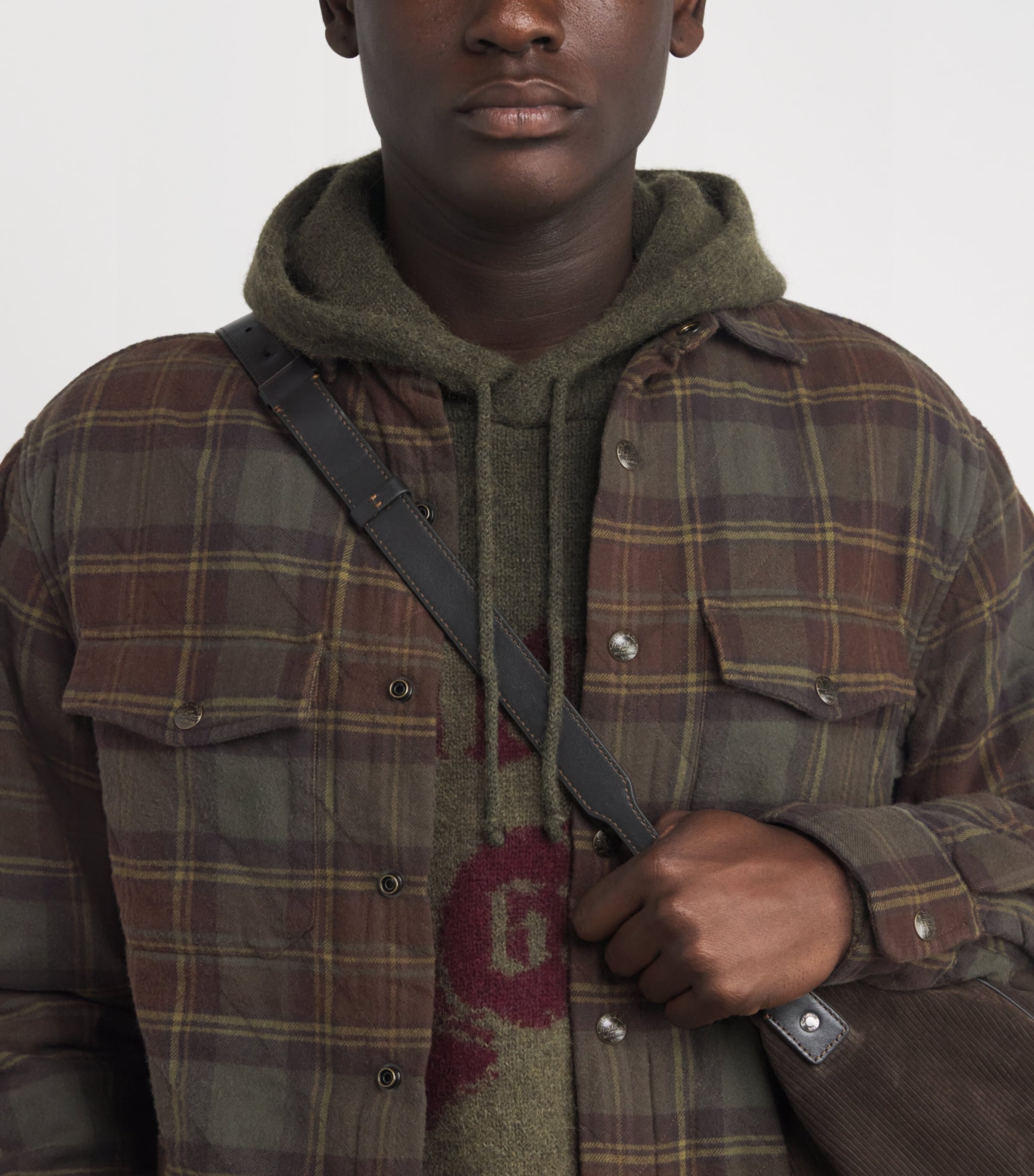 Polo Ralph Lauren Mens Cotton Check Overshirt Green Image 6