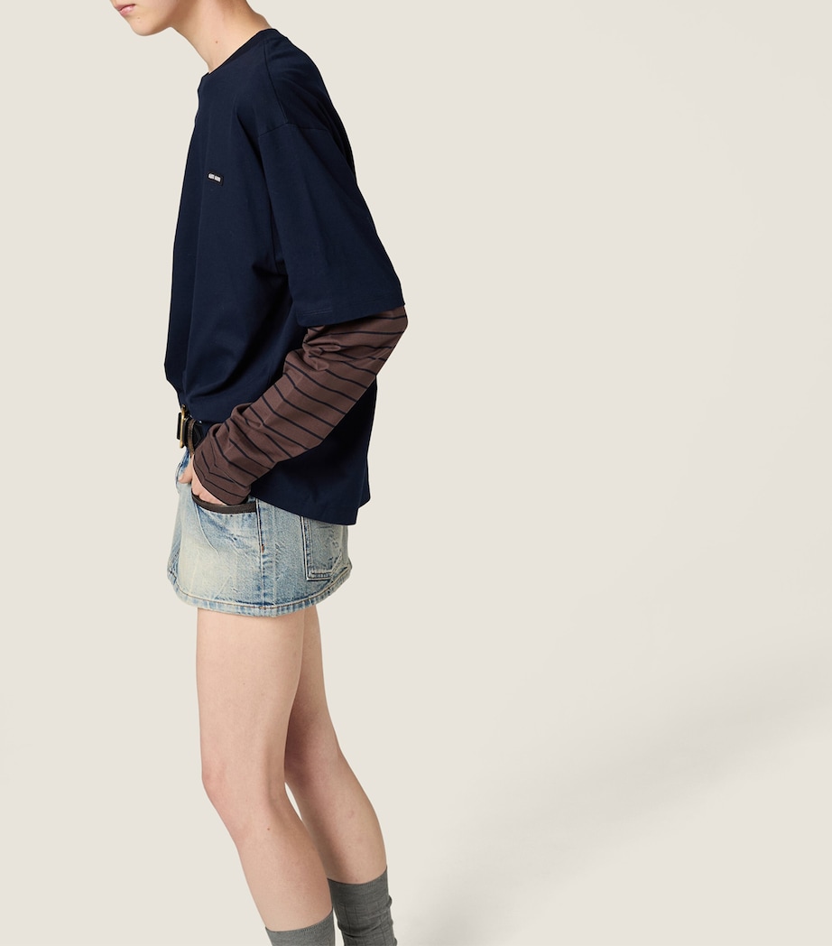 Cotton Long-Sleeve T-Shirt F057W Image 5