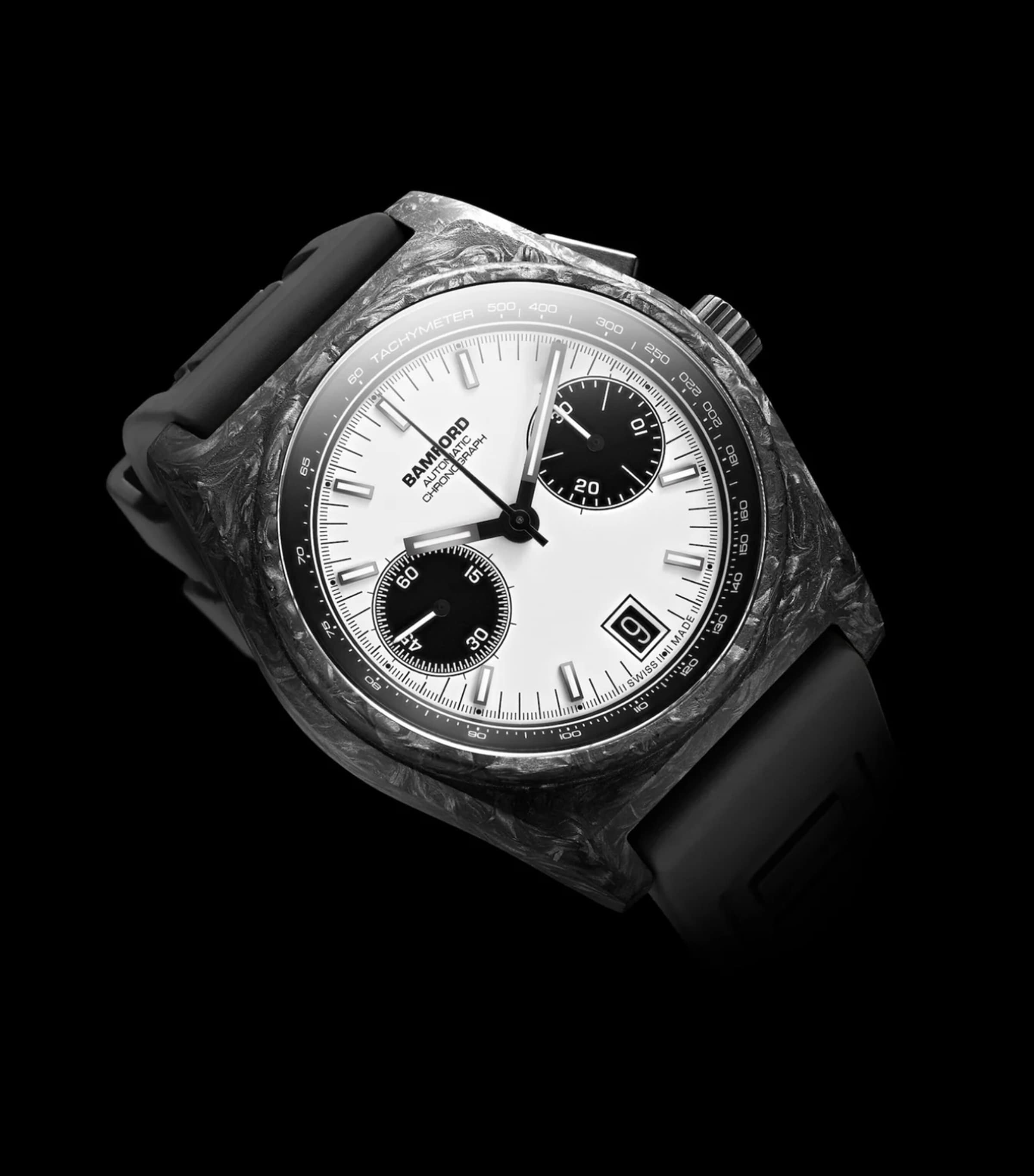 Forged Carbon B347 Watch 41.5mm WHITE Image 3