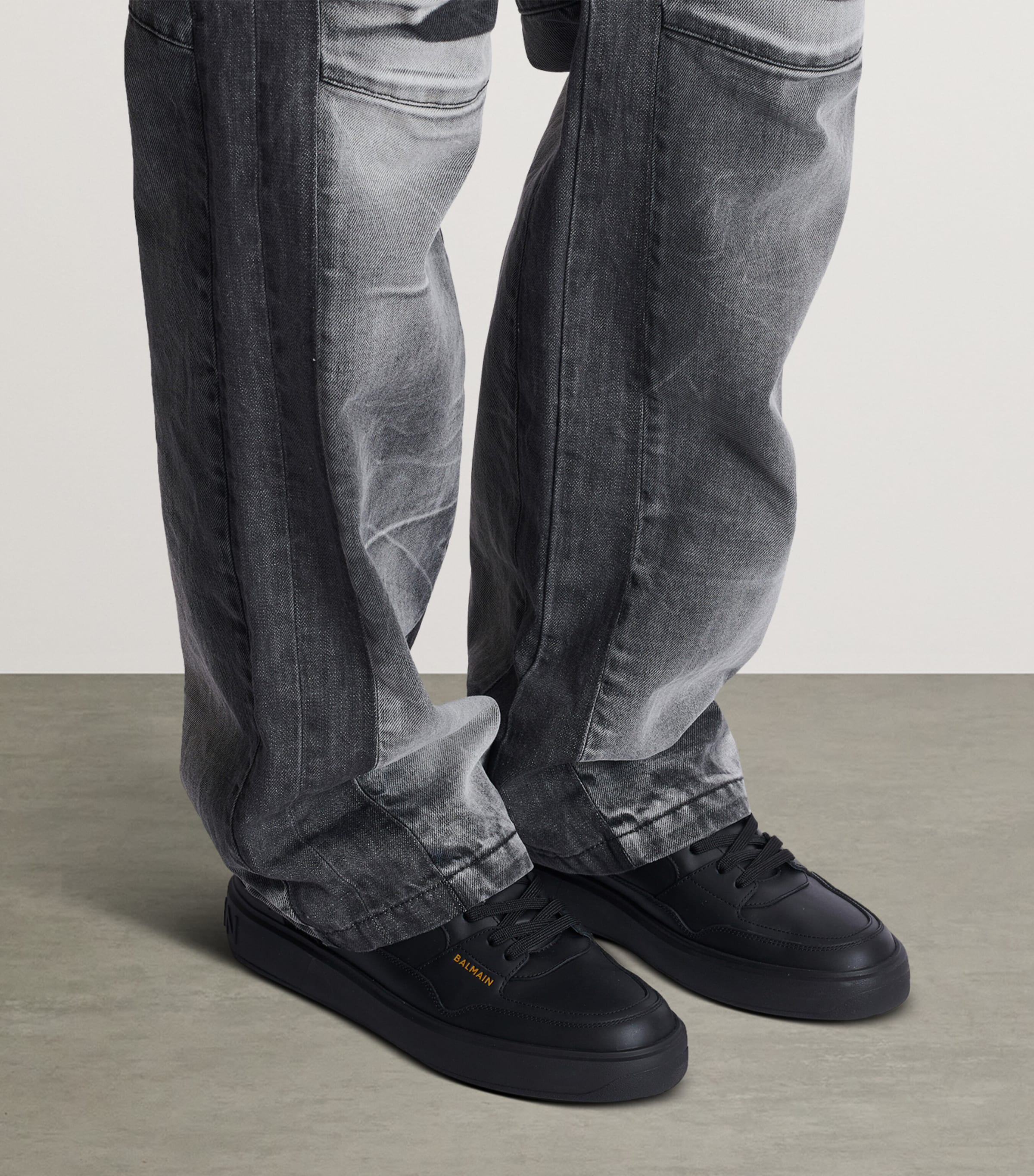 Leather B-Court Flip Sneakers EAD NOIR/OR Image 3