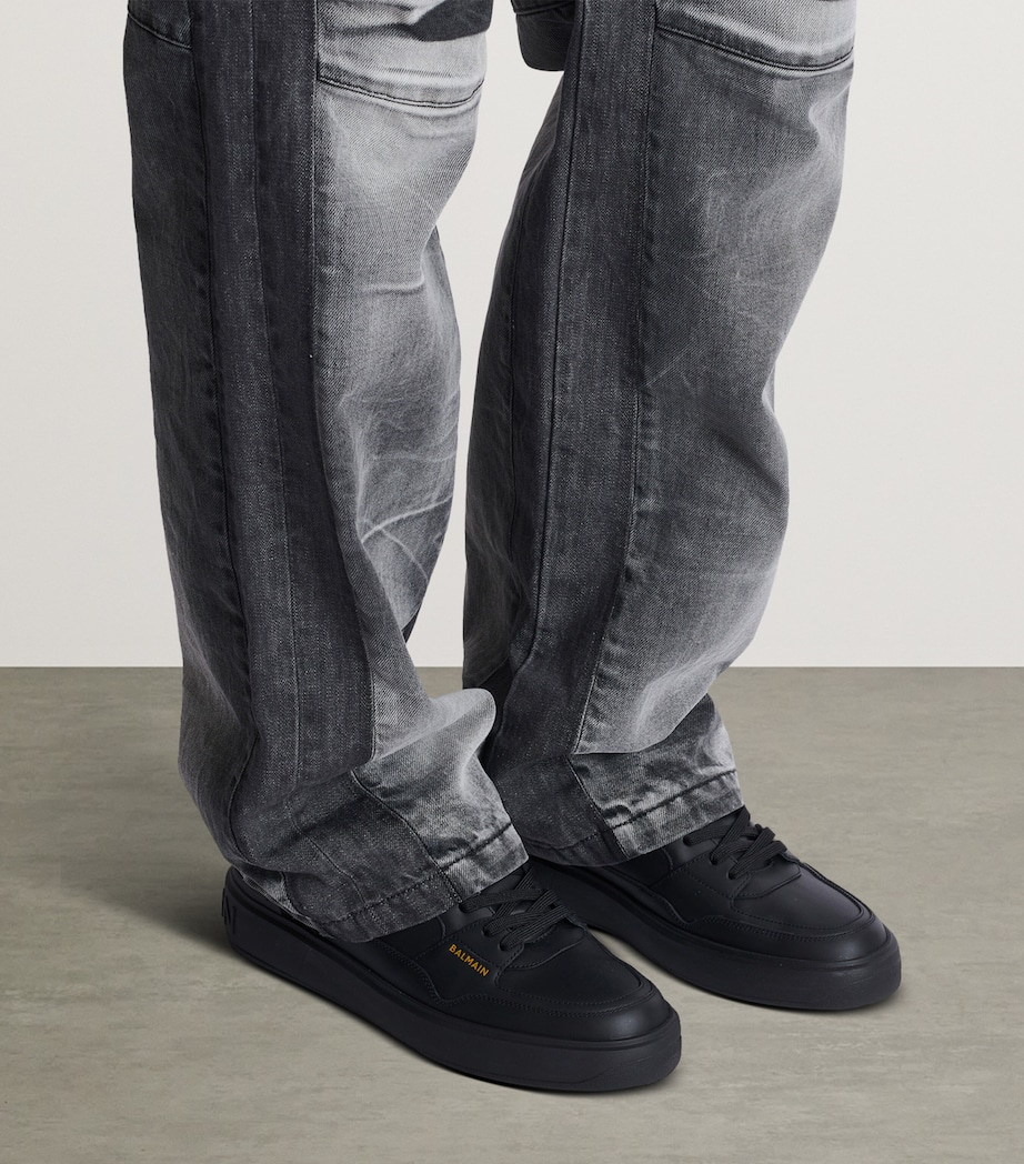 Leather B-Court Flip Sneakers EAD NOIR/OR Image 3