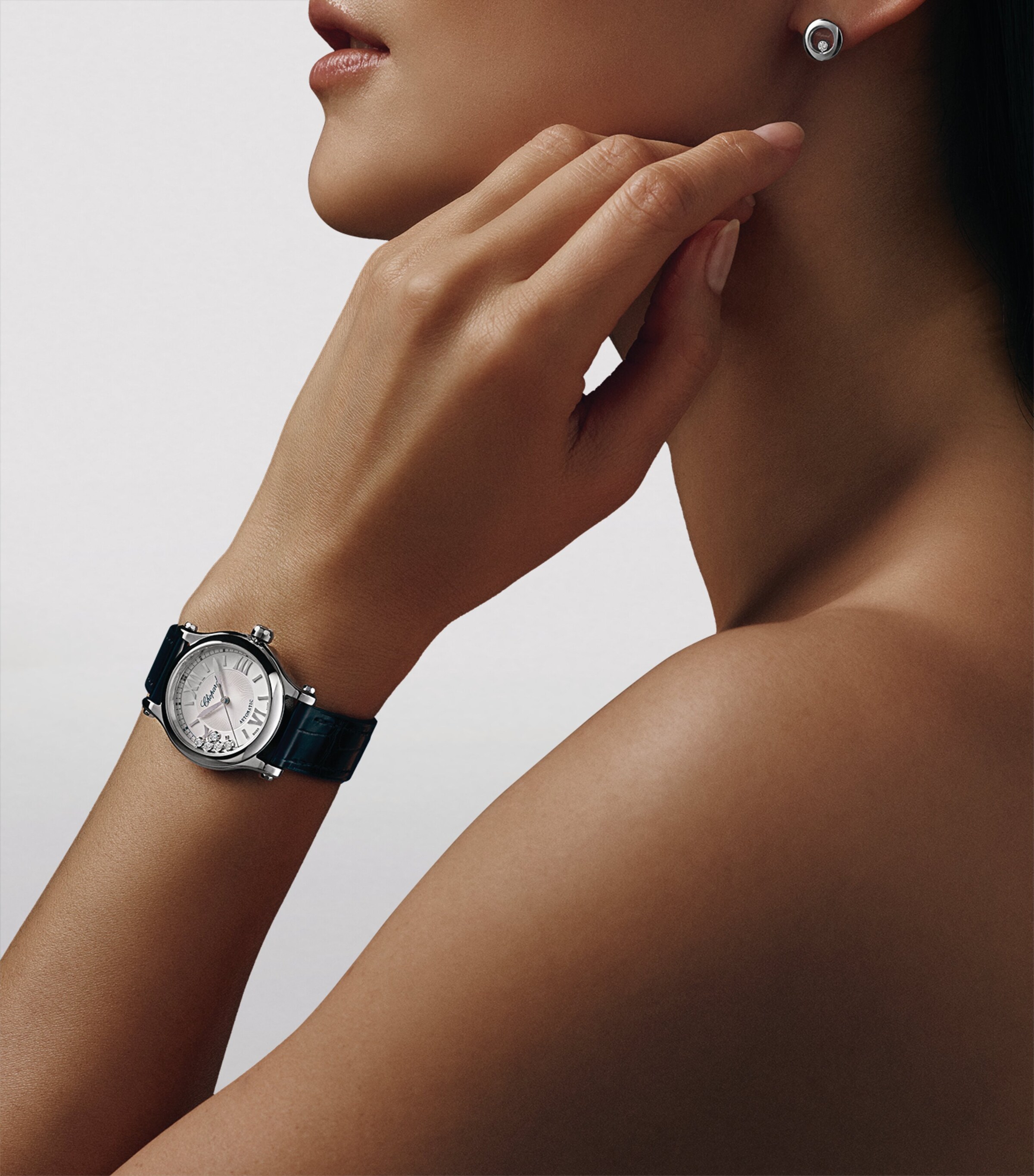 Stainless Steel and Diamond Happy Sport Watch 30mm STAINLESS STEEL Image 8