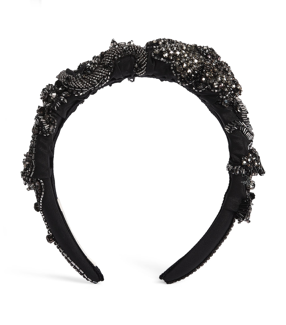 Beaded Scarlette Headband JET Image 1