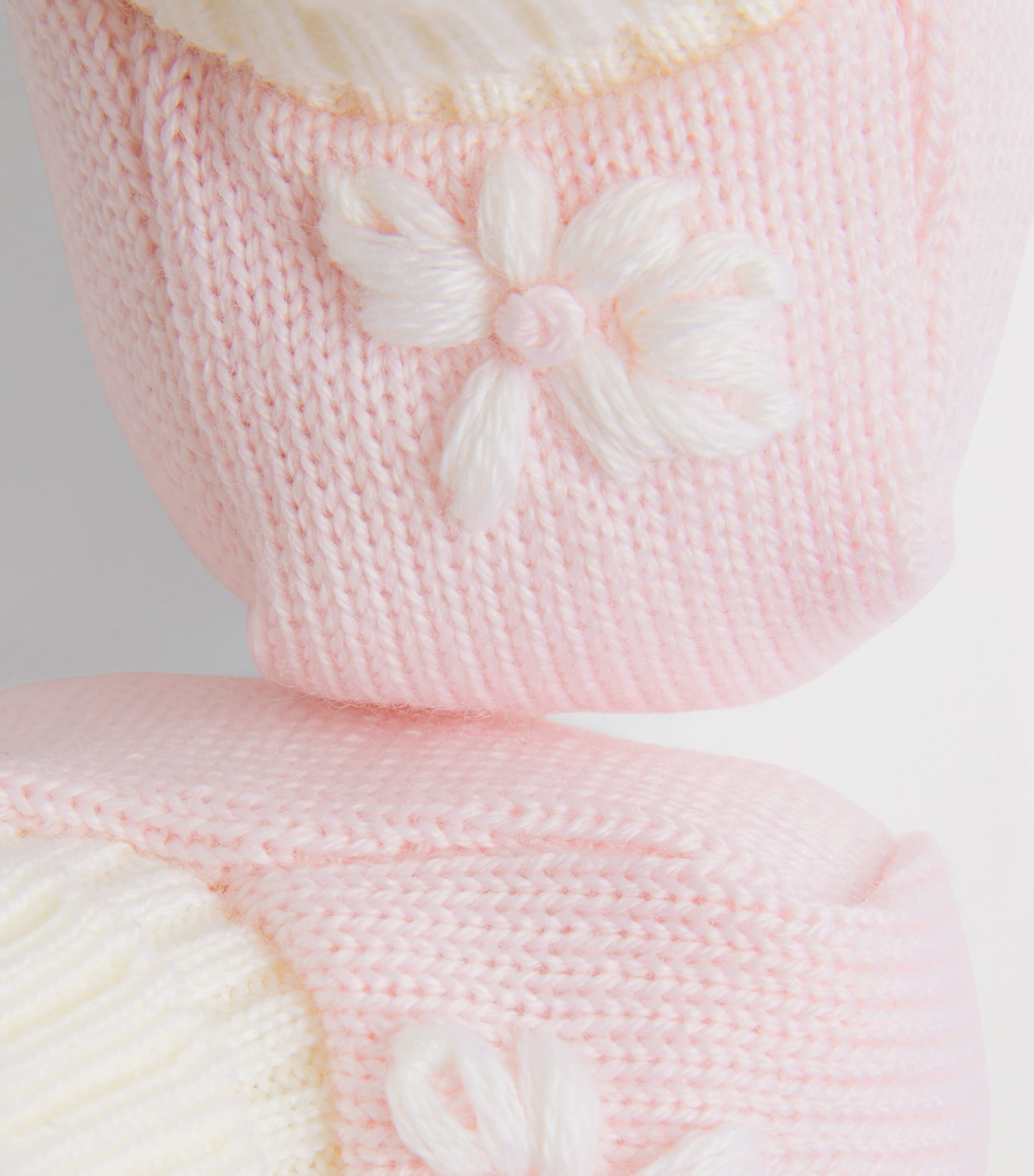 Bimbalo Wool Flower Booties Pink Image 3