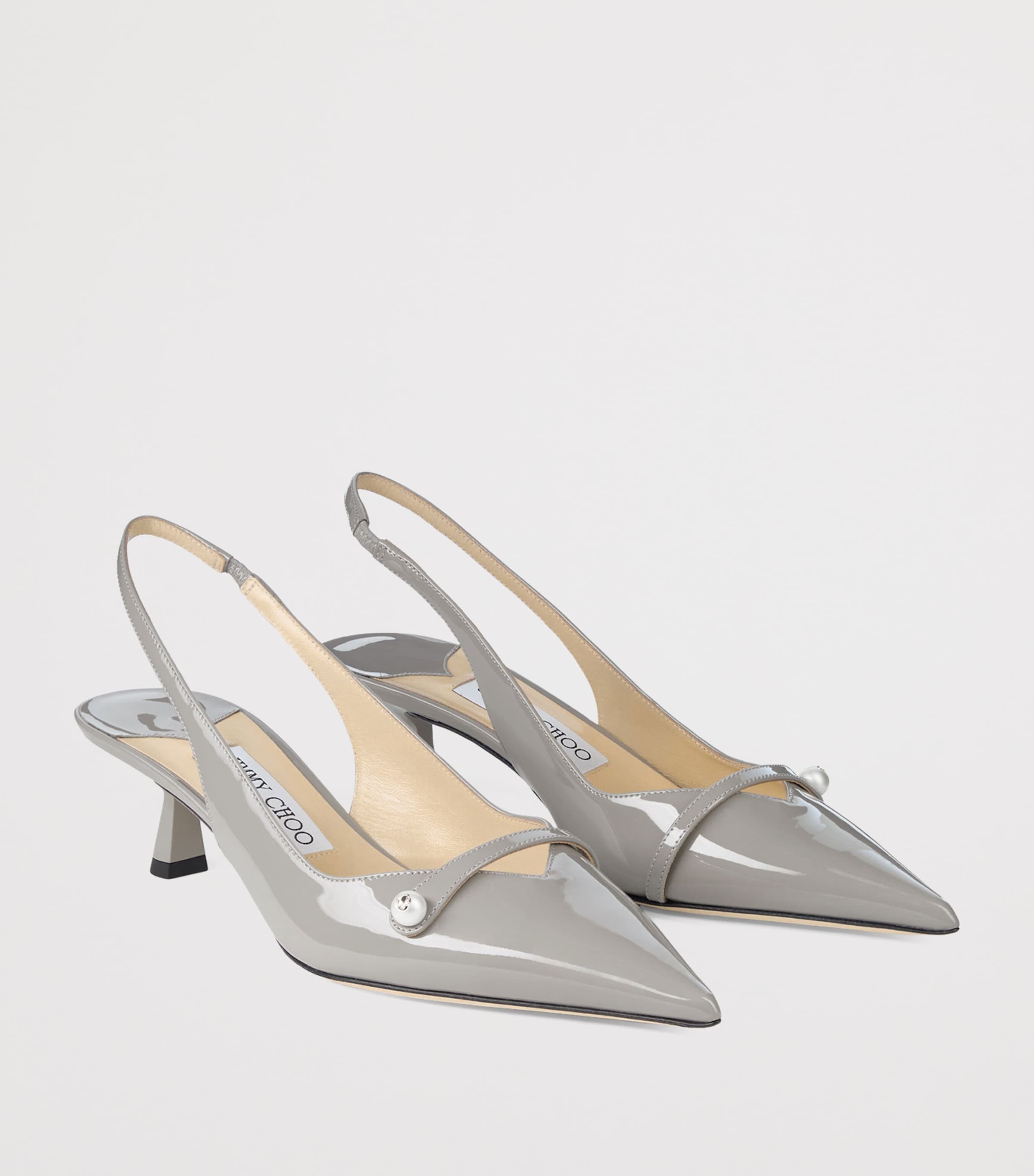 Amita 45 Leather Slingback Pumps DOVE Image 2