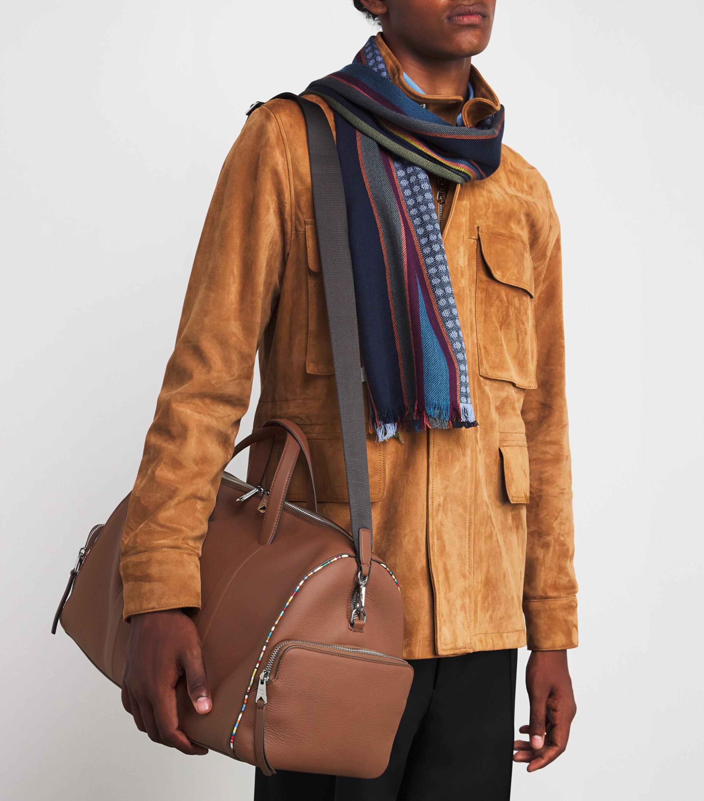 Paul Smith Leather Detachable Strap Holdall Image 5