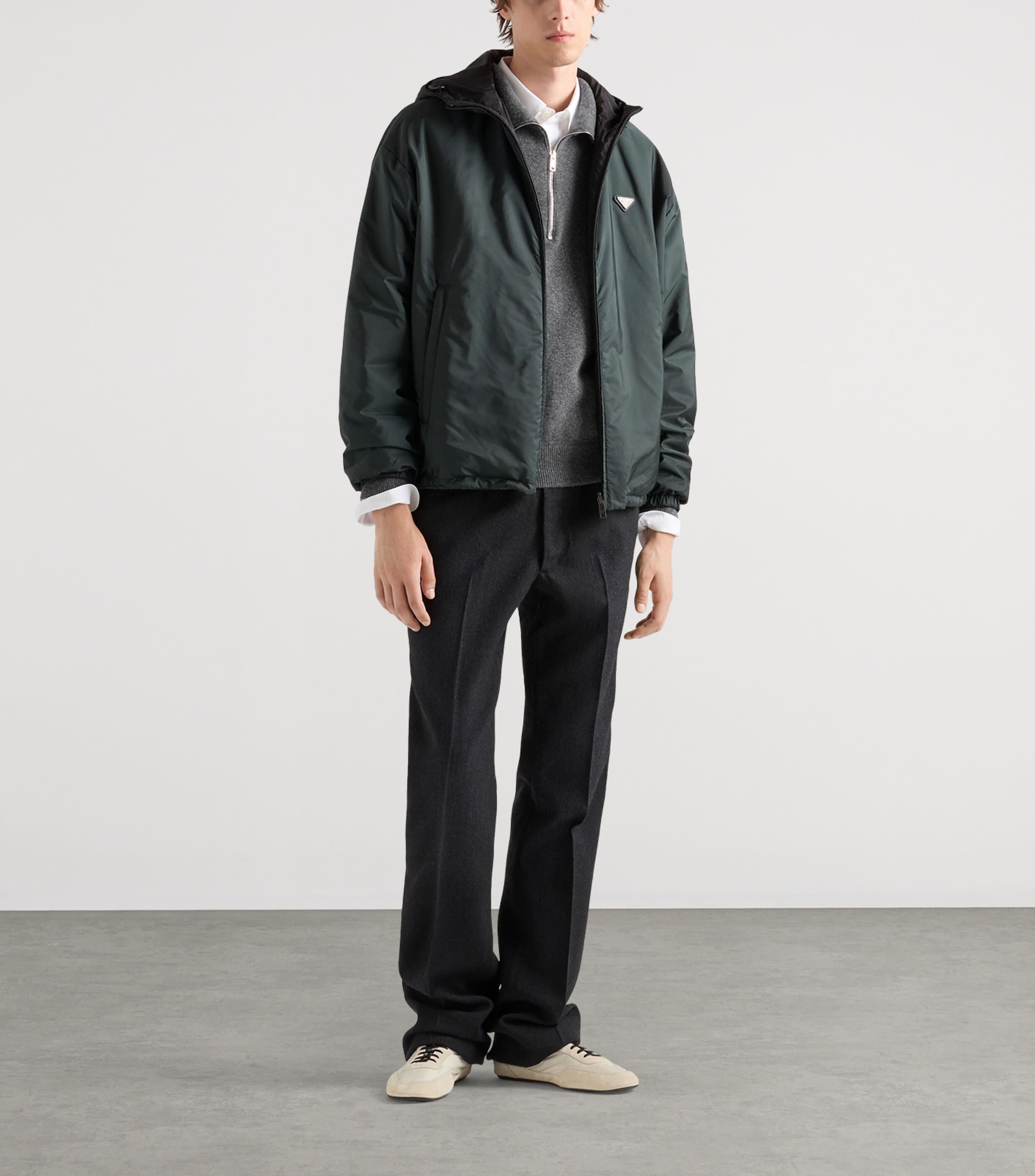 Prada Mens Re-Nylon Reversible Jacket Green Image 2