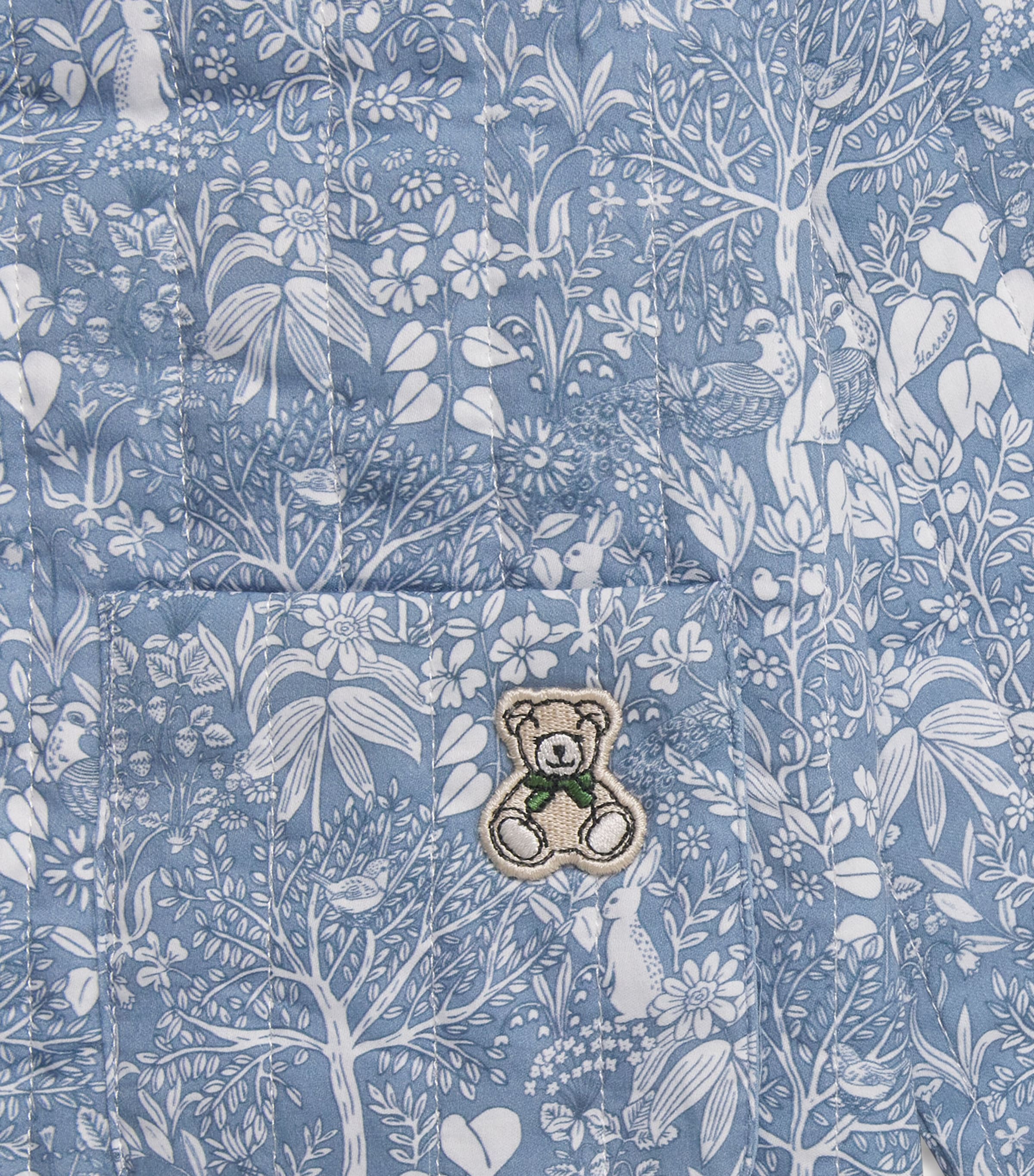 Harrods Cotton Woodland Jacket (2-8 Years) Blue Image 3