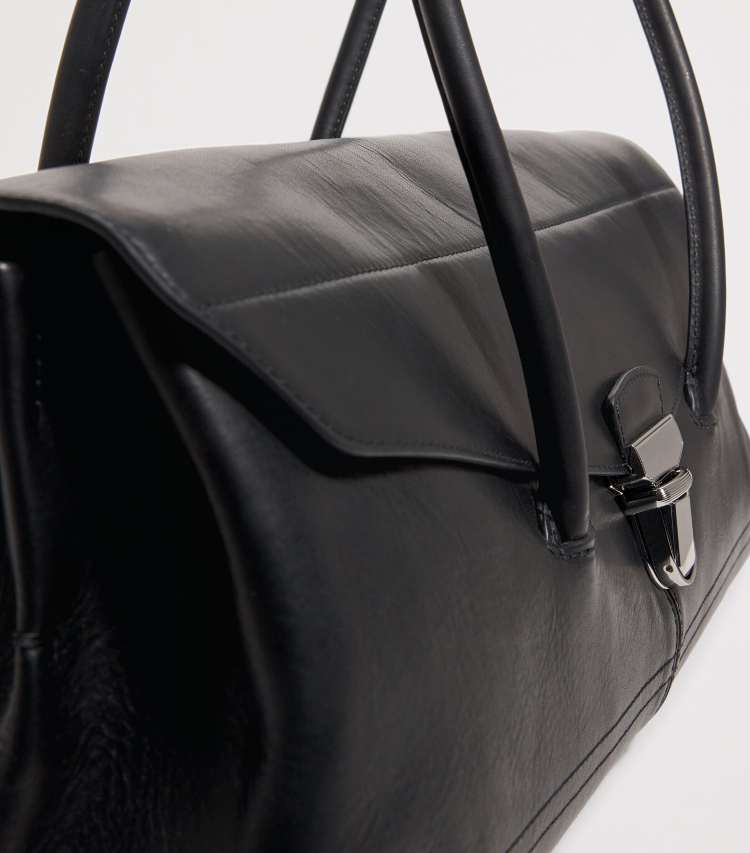 Nappa Leather Gear Shoulder Bag BK999BLACK Image 6