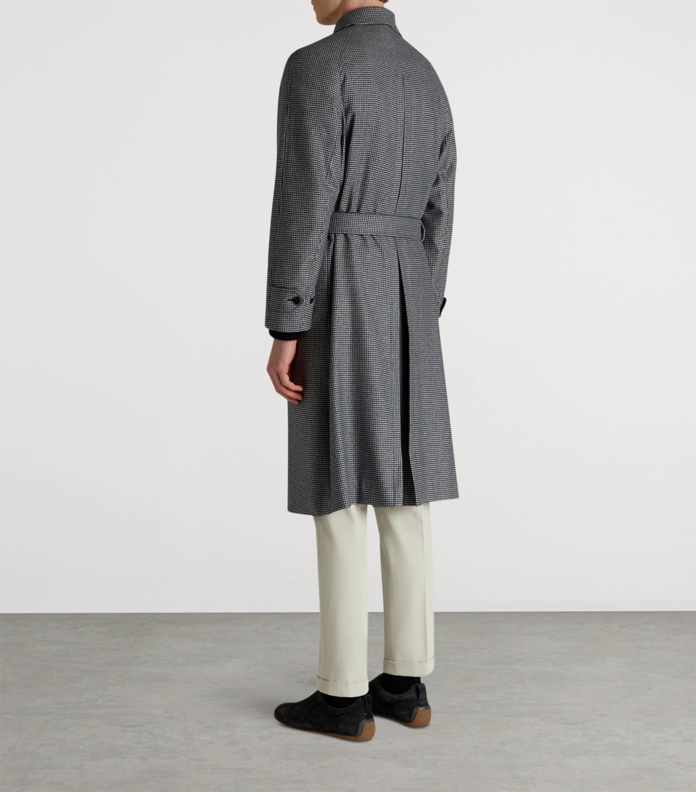 Cashmere Belted Balmacaan Overcoat 410NAVY Image 3