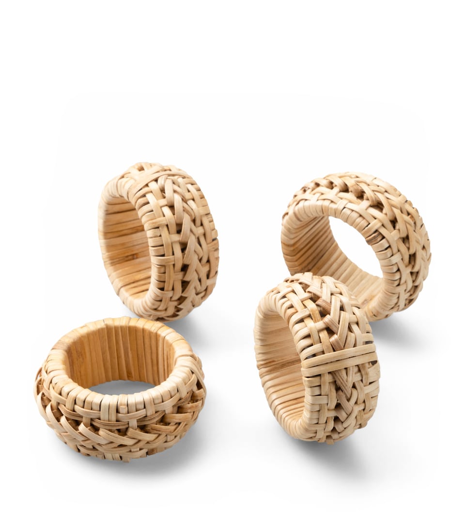 Set of 4 Wicker Napkin Rings (5cm)