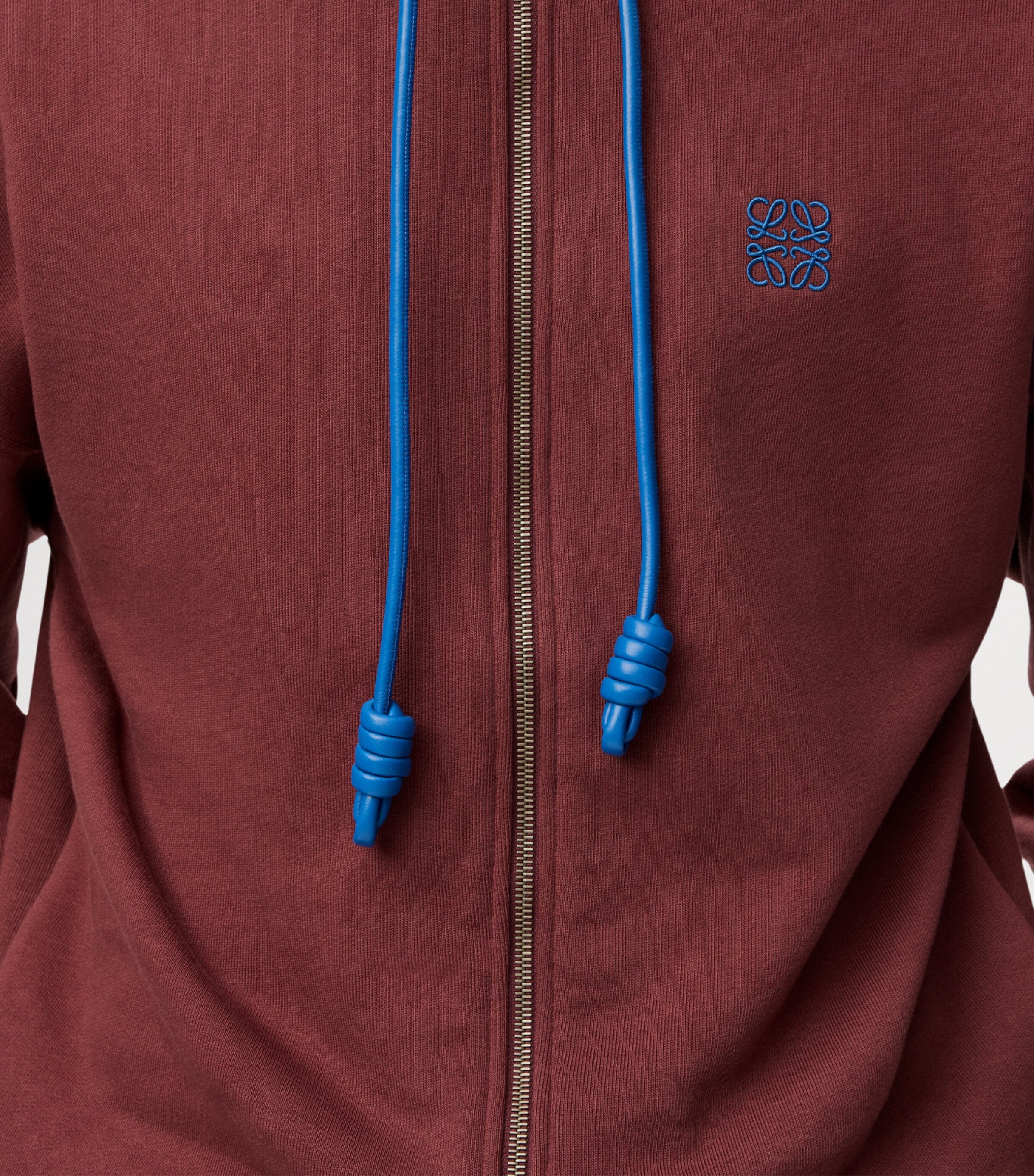 Cotton-Blend Anagram Hoodie BURGUNDY Image 5
