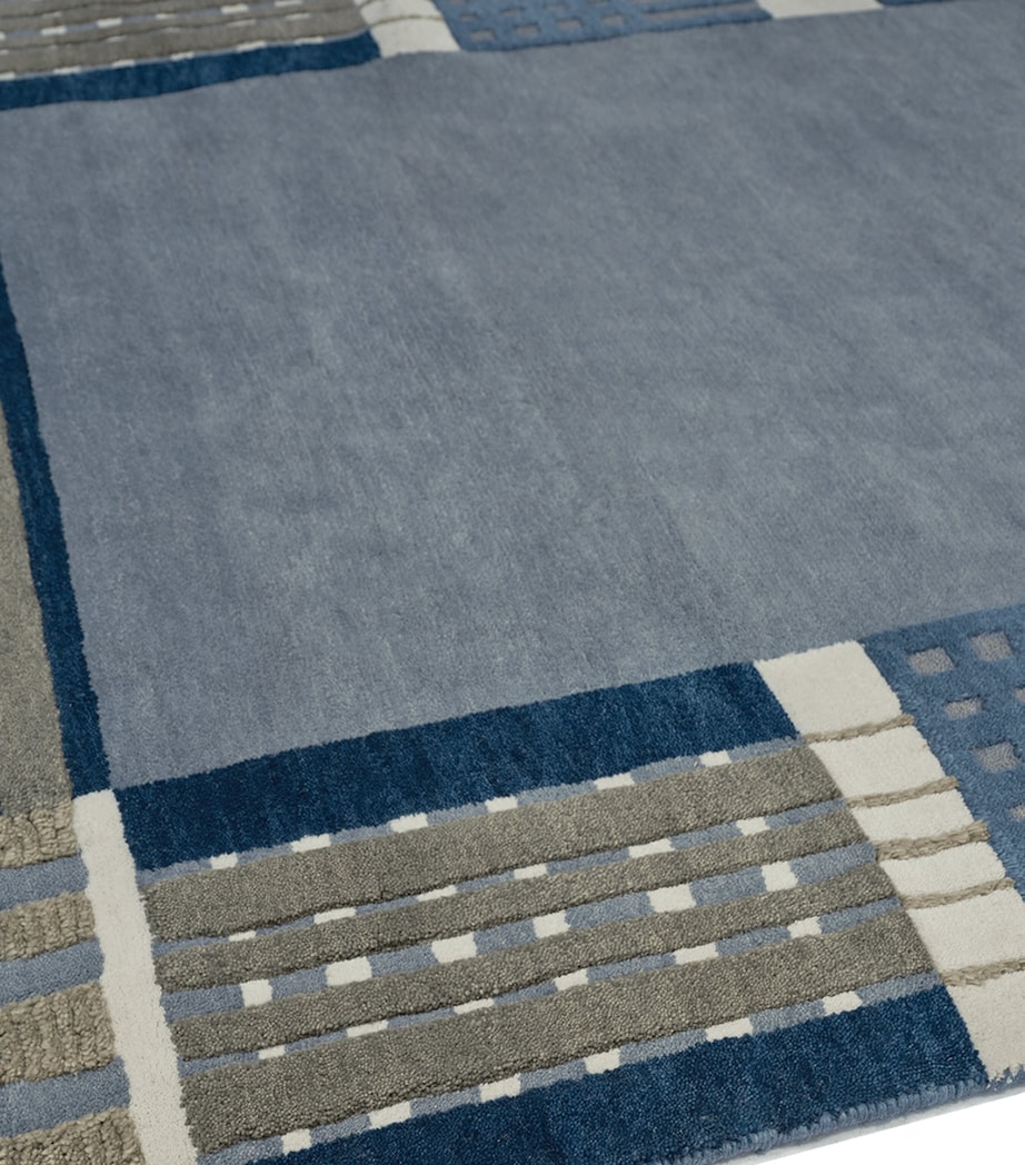 The Rug Company x Paul Smith Takt Border Rug (3.05m x 2.44m) Blue Image 3