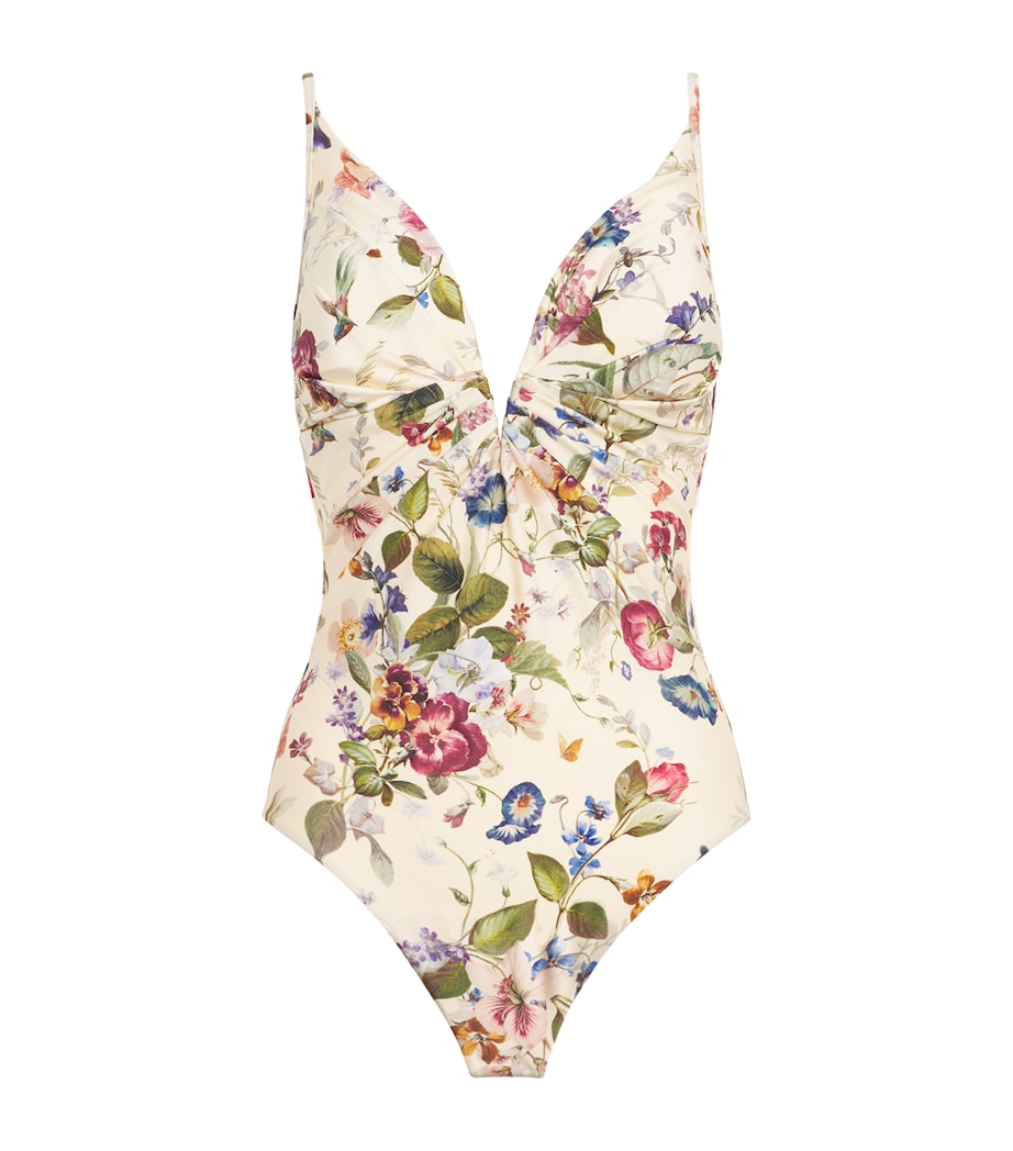 Pleated Patience Swimsuit VANILLA FLORALVFLO Image 1