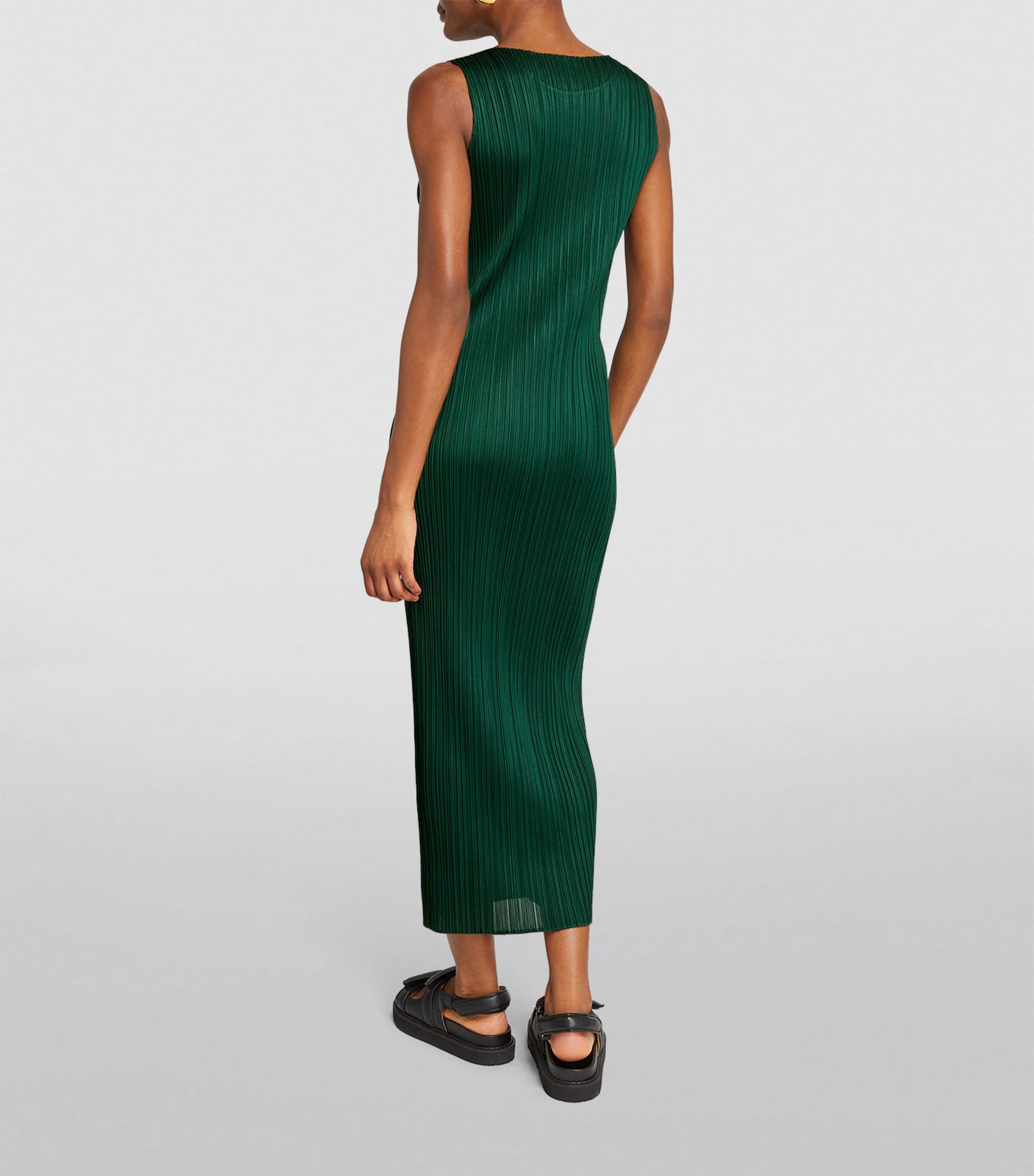 Pleats Please Issey Miyake Womens Sleeveless New Colorful Basics Maxi Dress Image 3