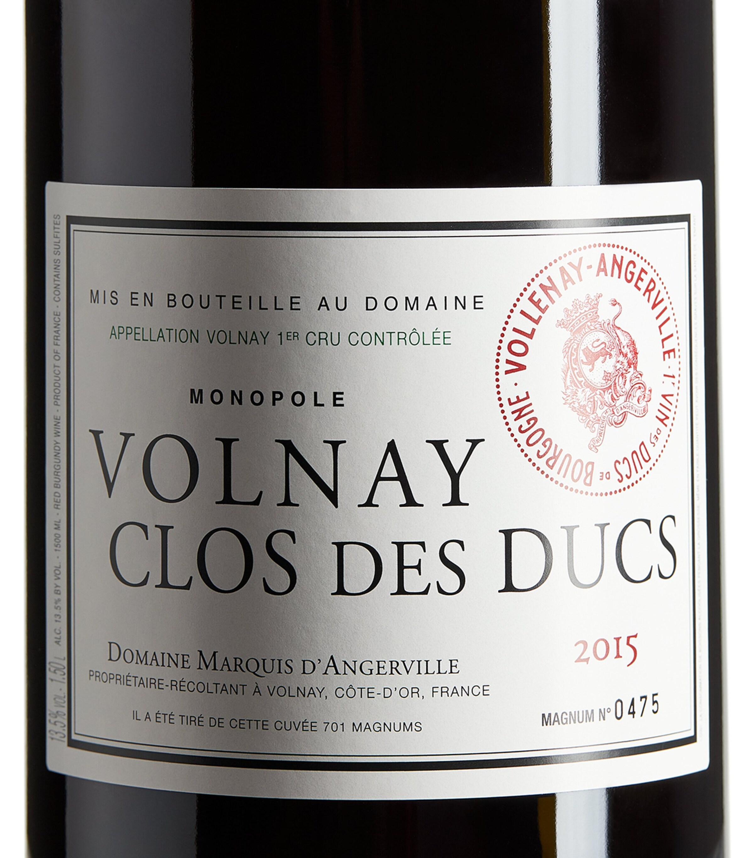 Domaine Marquis D'Angerville Clos des Ducs 2015 Magnum (150cl) – Burgundy, France Image 2