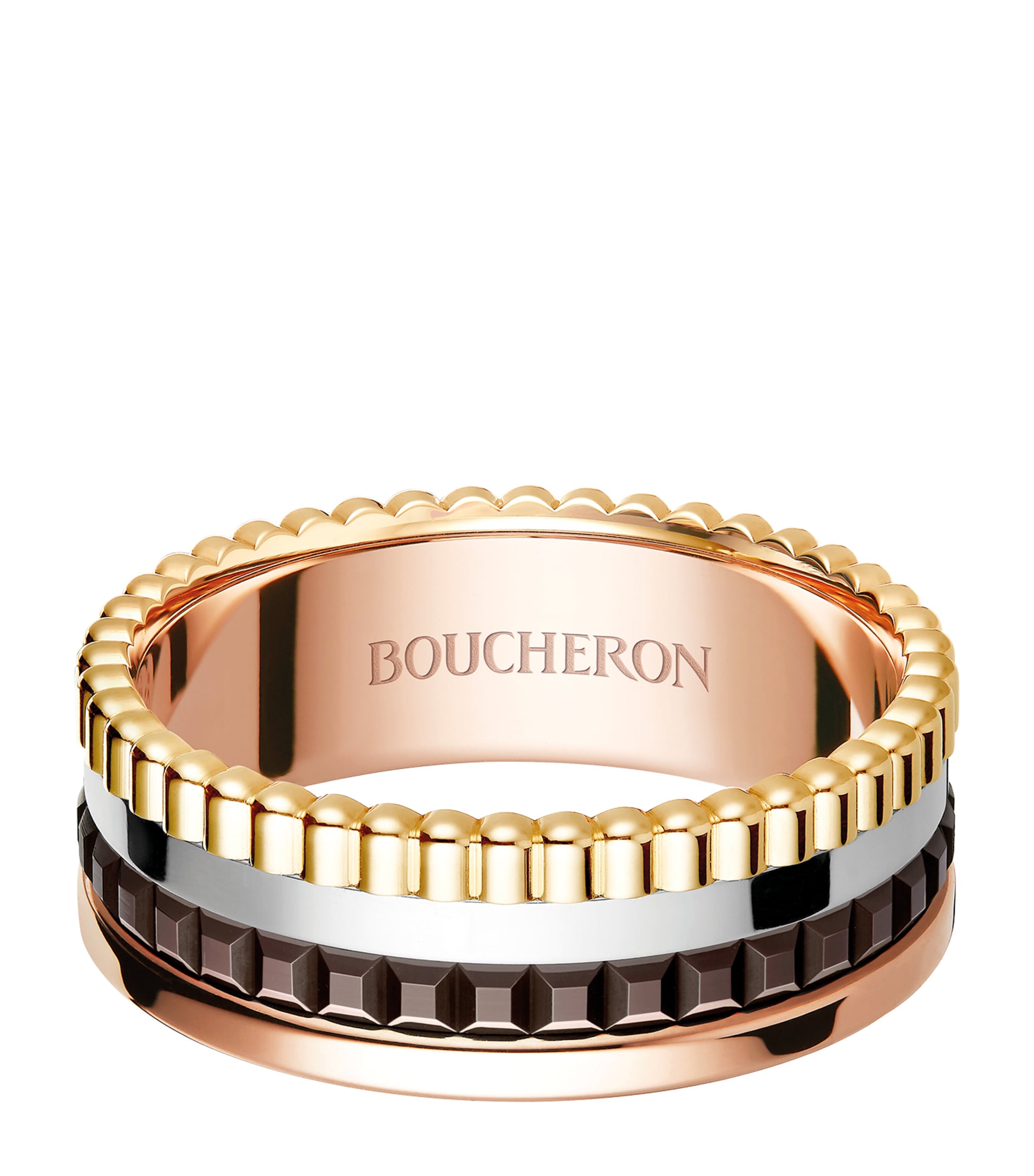 BOUCHERON MIXED GOLD QUATRE CLASSIQUE RING 