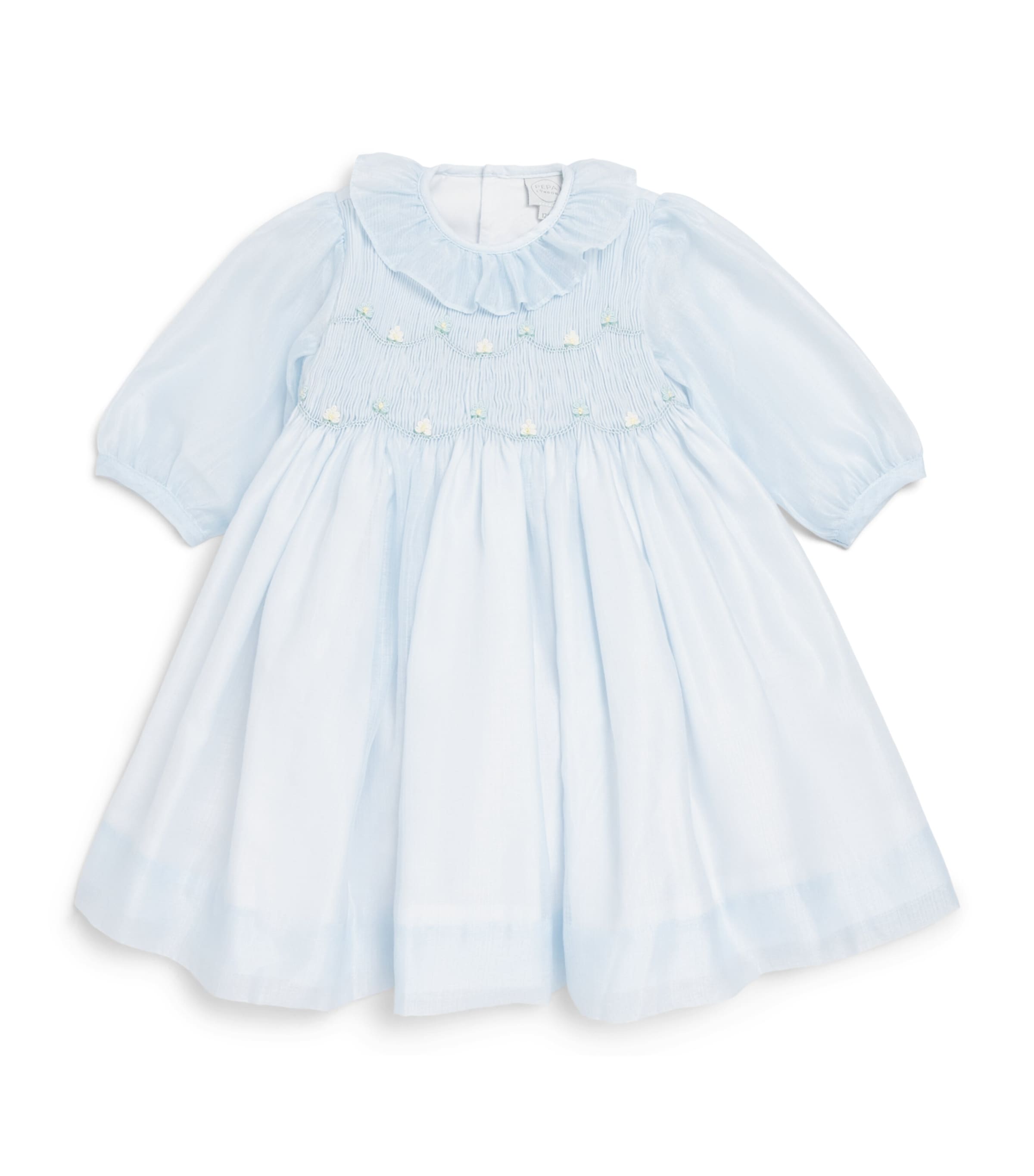 PEPA LONDON Tulle Smocked Dress (12 Months - 4 Years) Blue Image 1