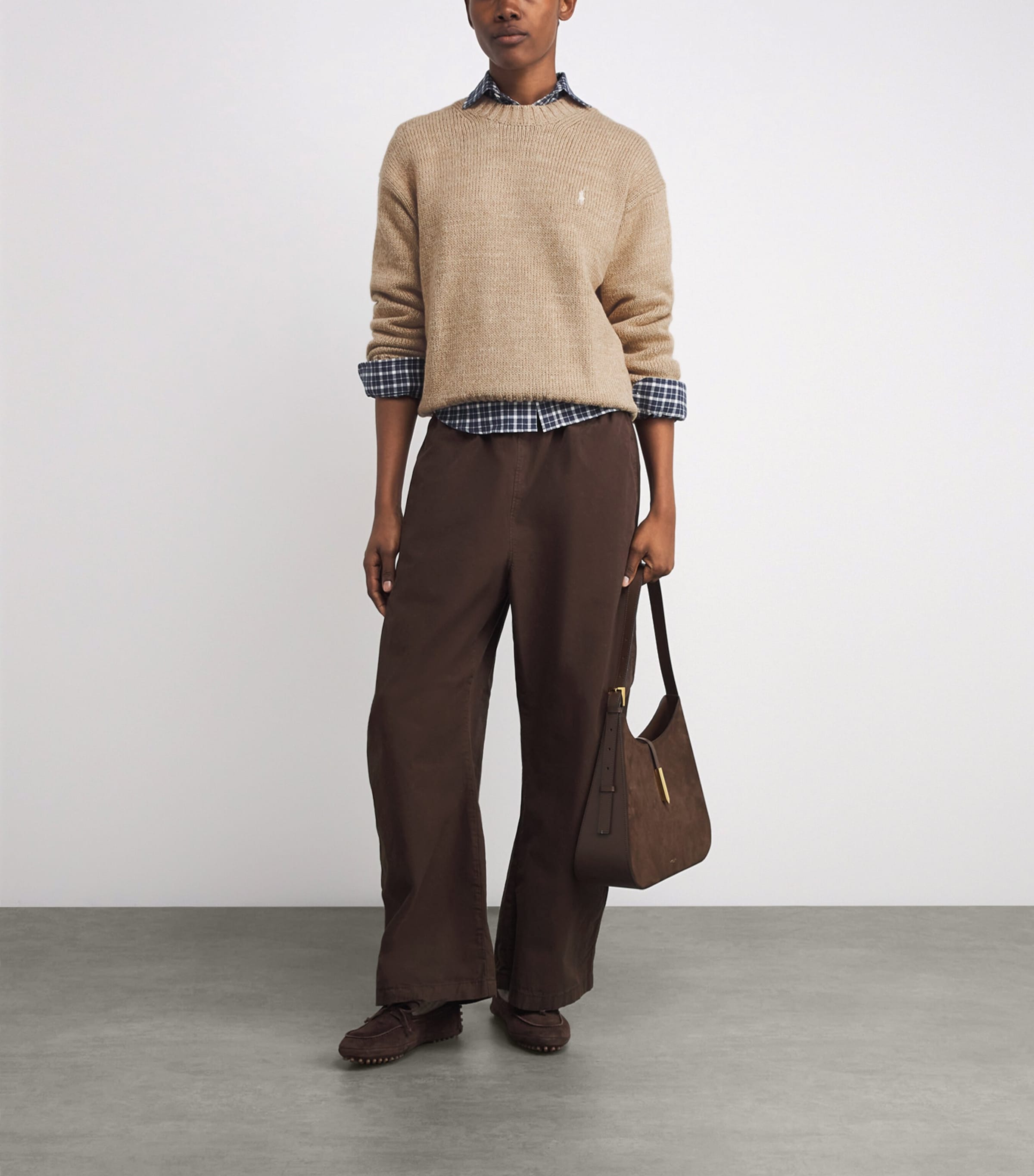 Cotton Logo Sweater TAN HEATHER Image 2