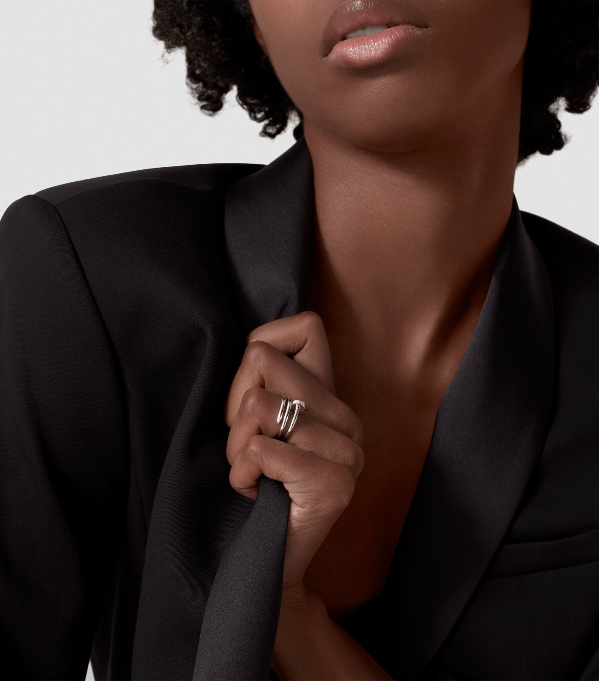 White Gold and Diamond Double Juste Un Clou Ring NO COLOUR Image 3