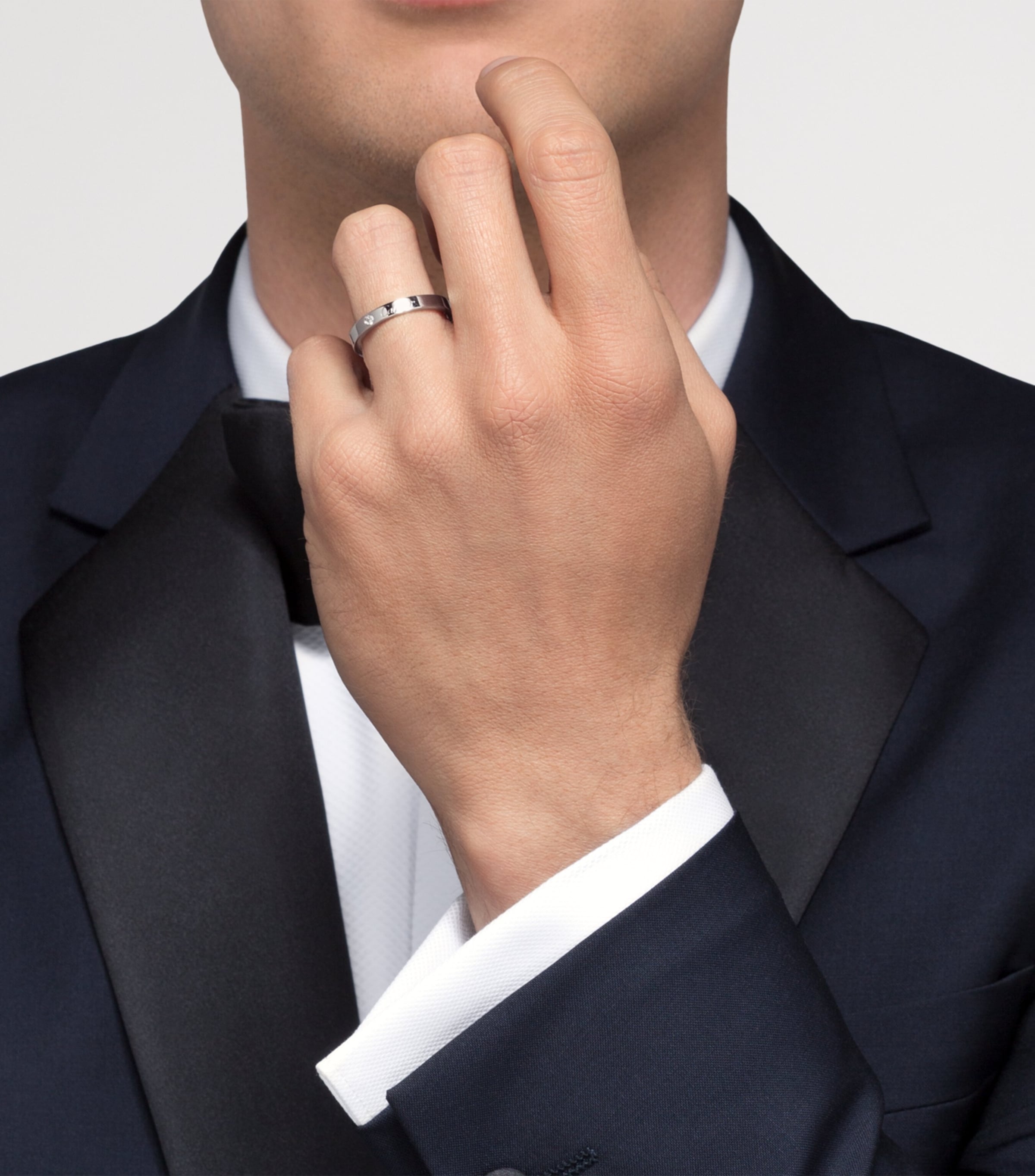 Cartier Platinum and Diamond C de Cartier Wedding Ring Image 2