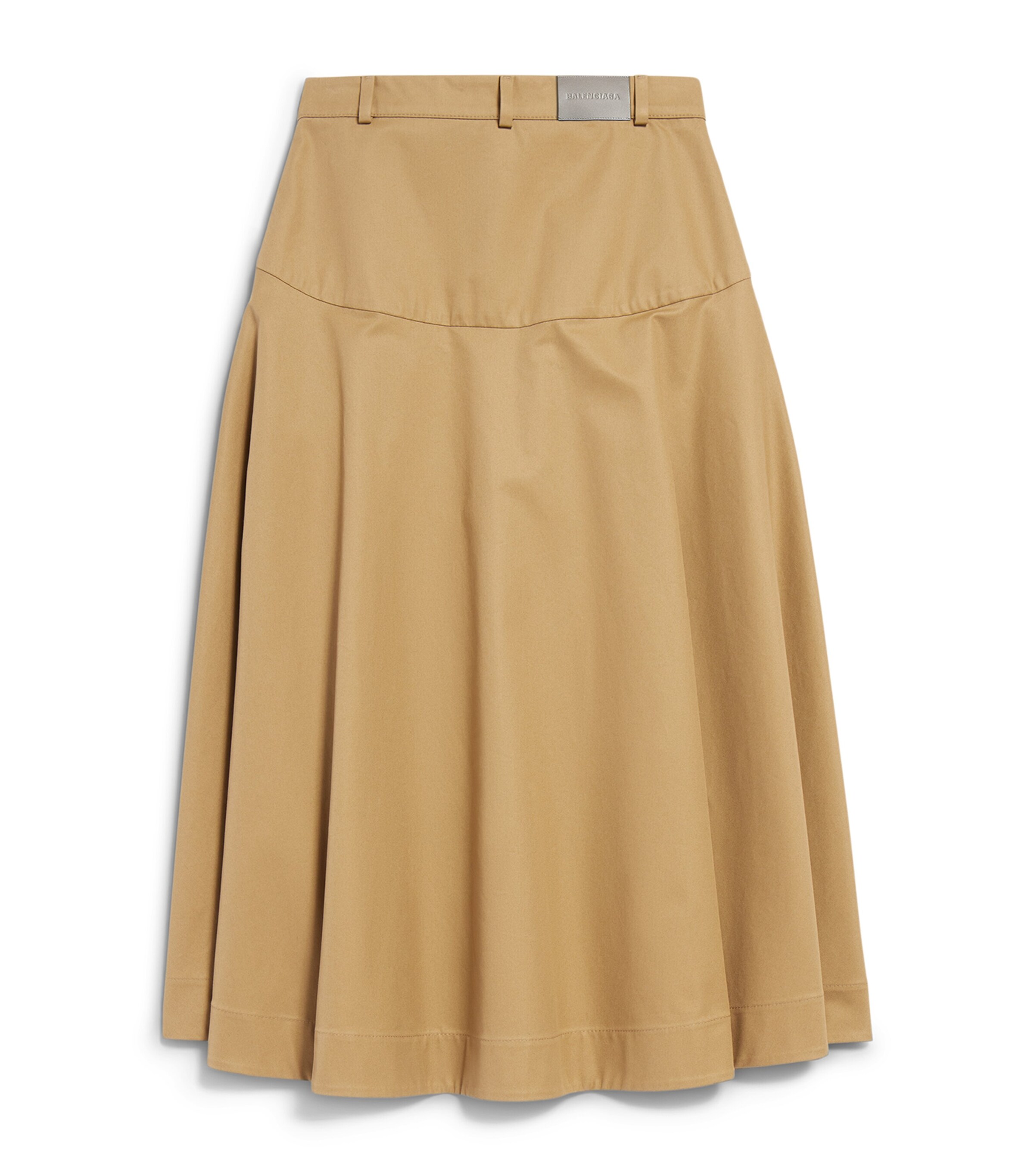Balenciaga Womens Cotton Draped Midi Skirt Image 2