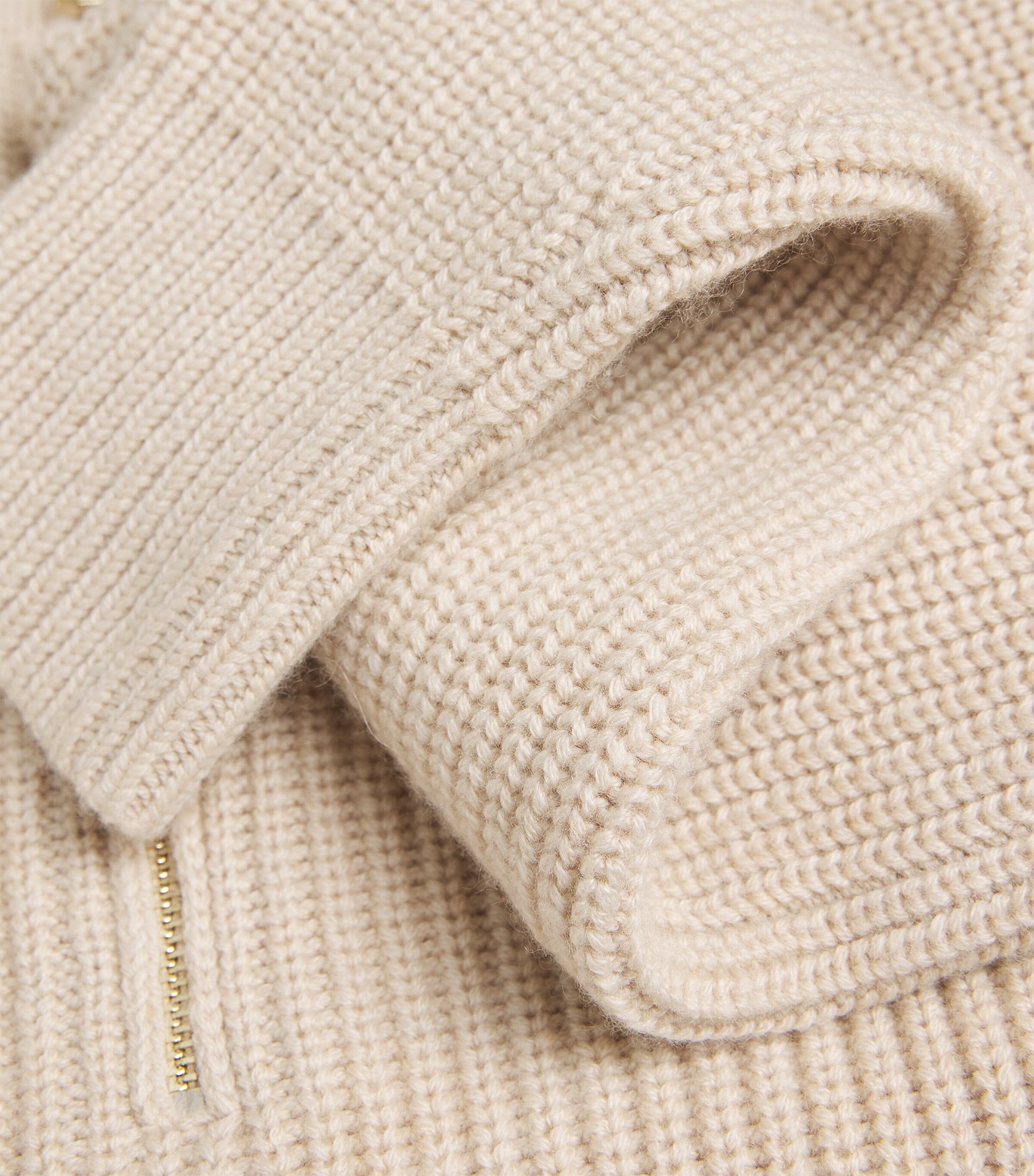 Wool-Cashmere Half-Zip Sweater BEIGE Image 5