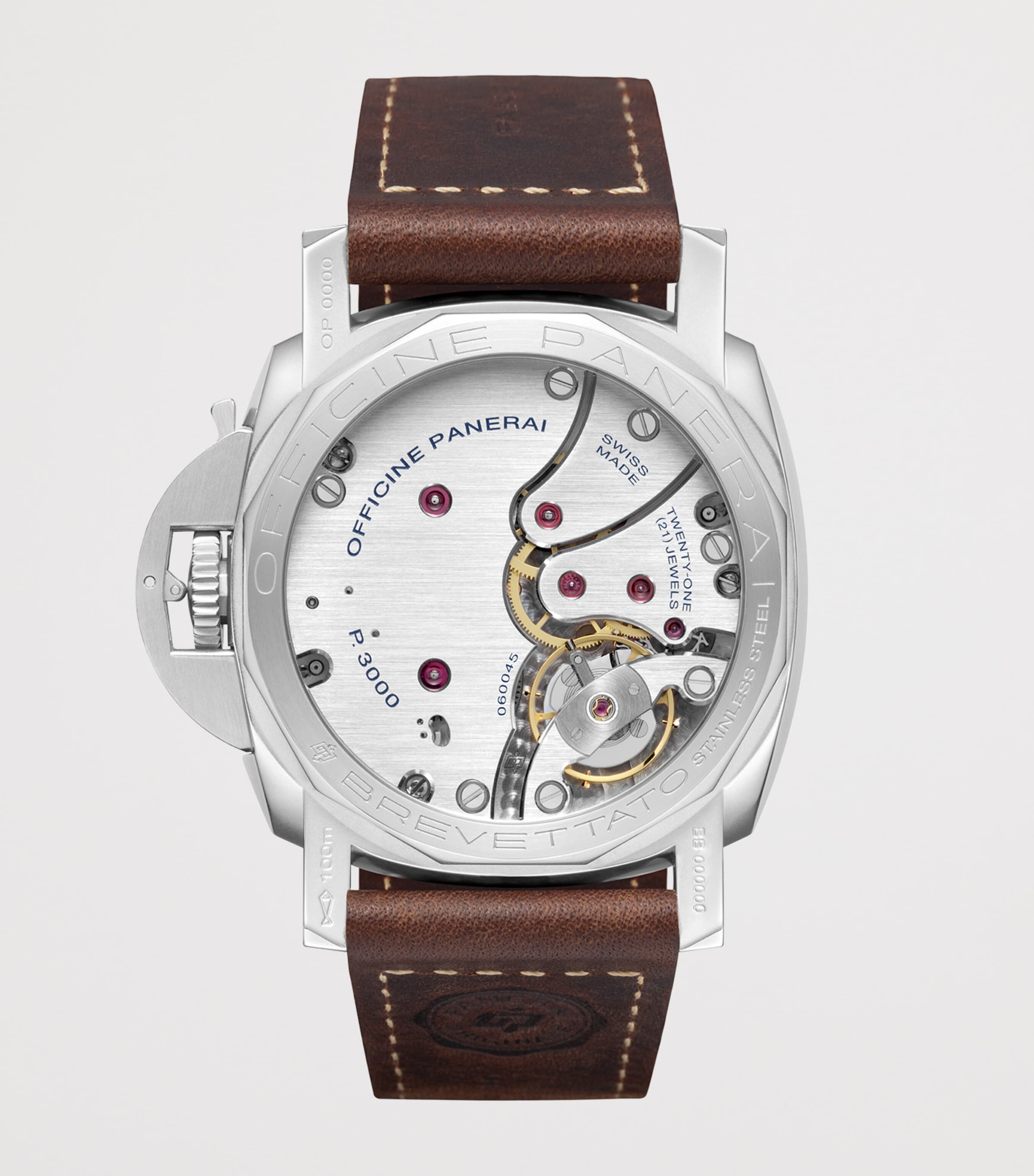 Stainless Steel Luminor Tre Giorni Watch 47mm GREY Image 2