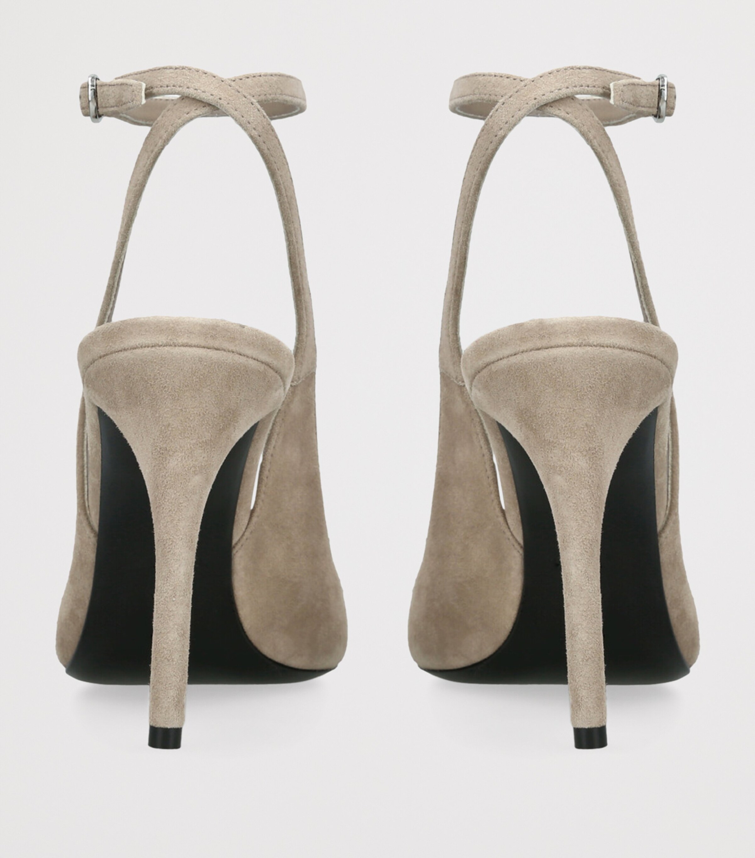 Suede Decollete Slingback Pumps 90 BEIGE OTH Image 2