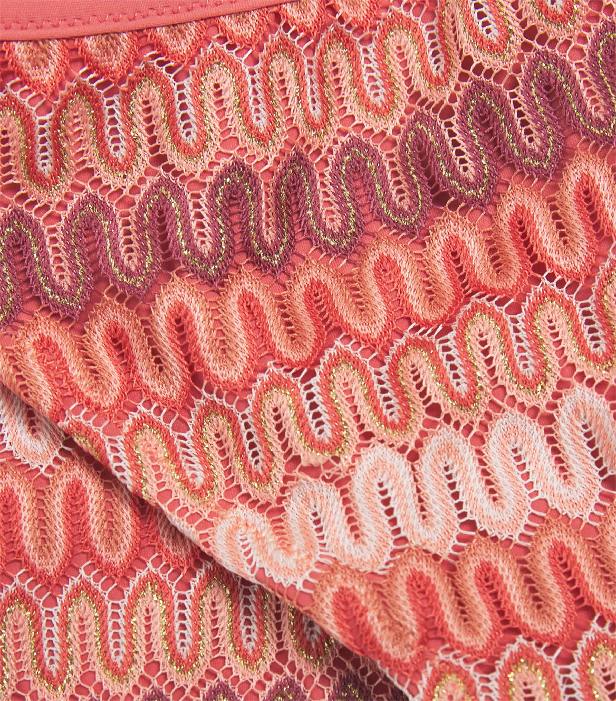 Zigzag Coral Bikini (6-14 Years) CORAL / GOLD Image 3